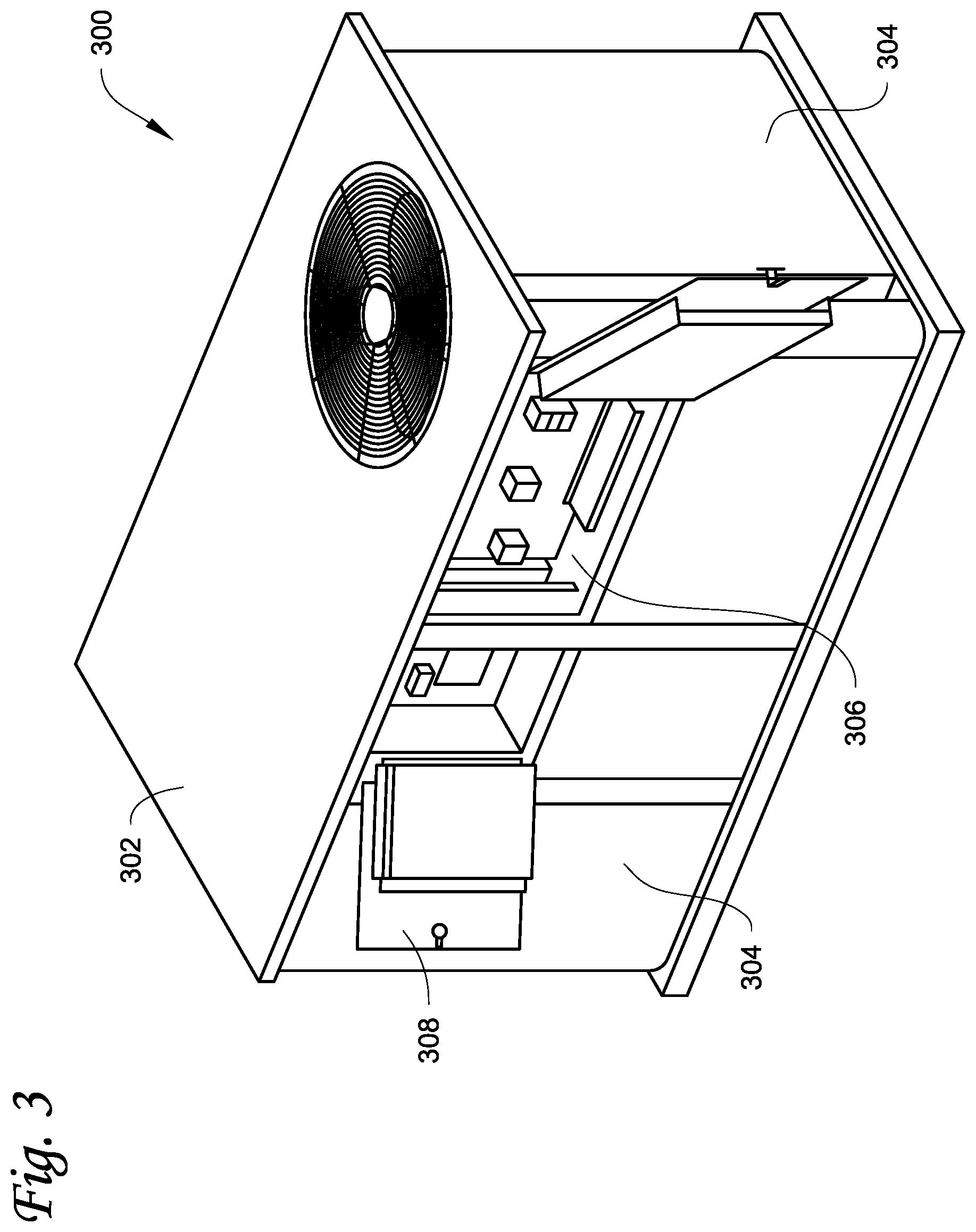 Patent US12313280 Figure 4 – Layered control panel design to provide separation of high/low voltage