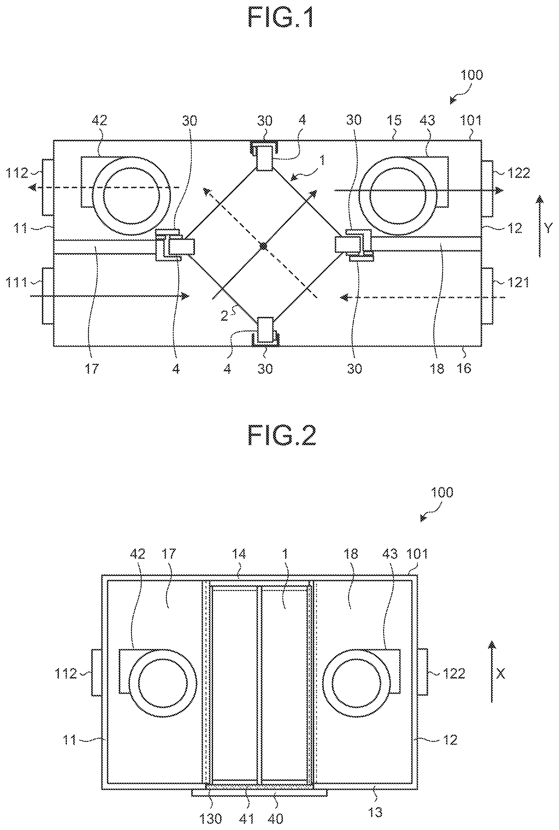 Patent US12313281 Figure 1 – Heat exchanger and heat exchange ventilator