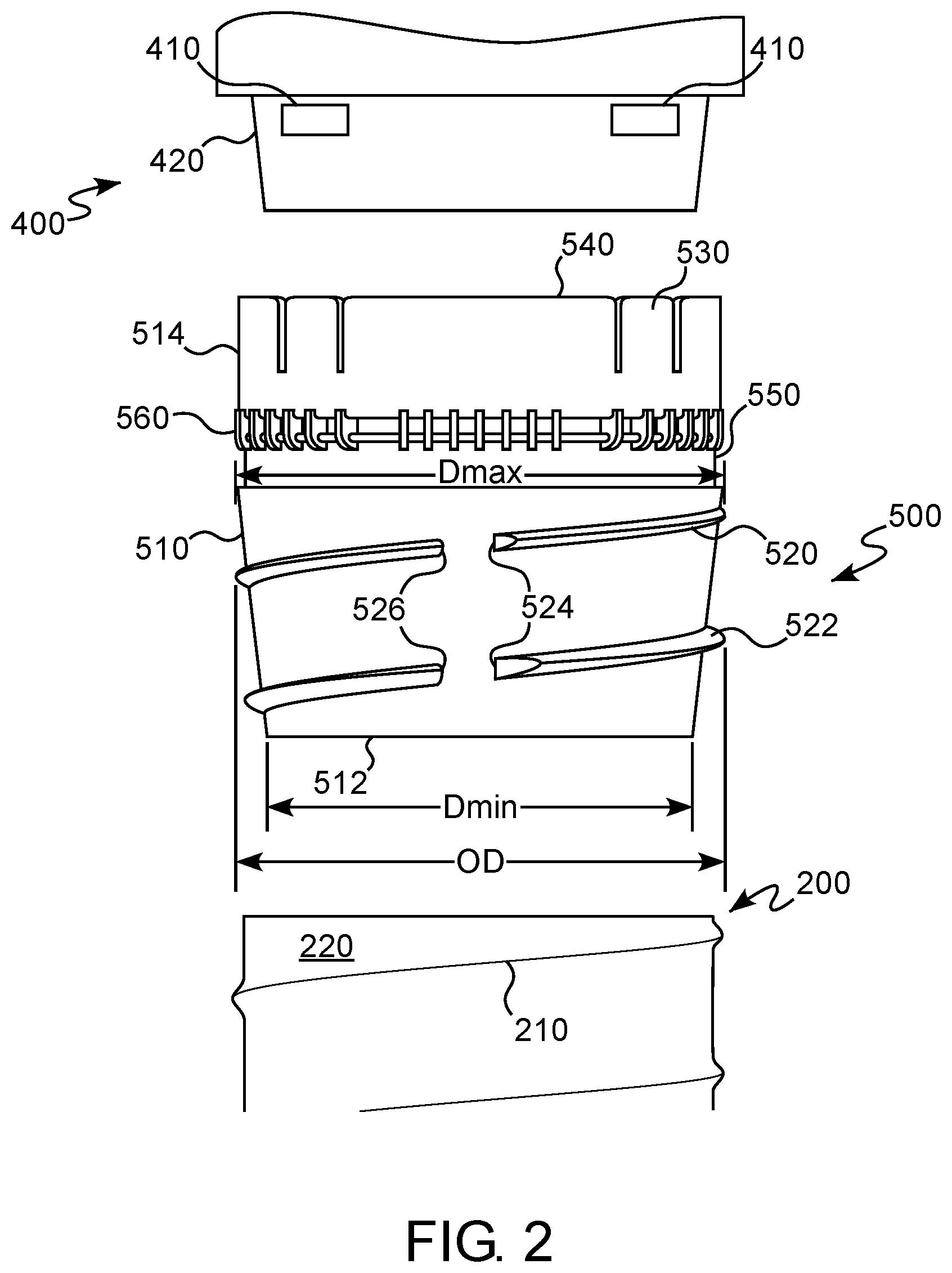 Patent US12313282 Figure 2 – Non-continuously rotatable and removable ferrule for duct fitting