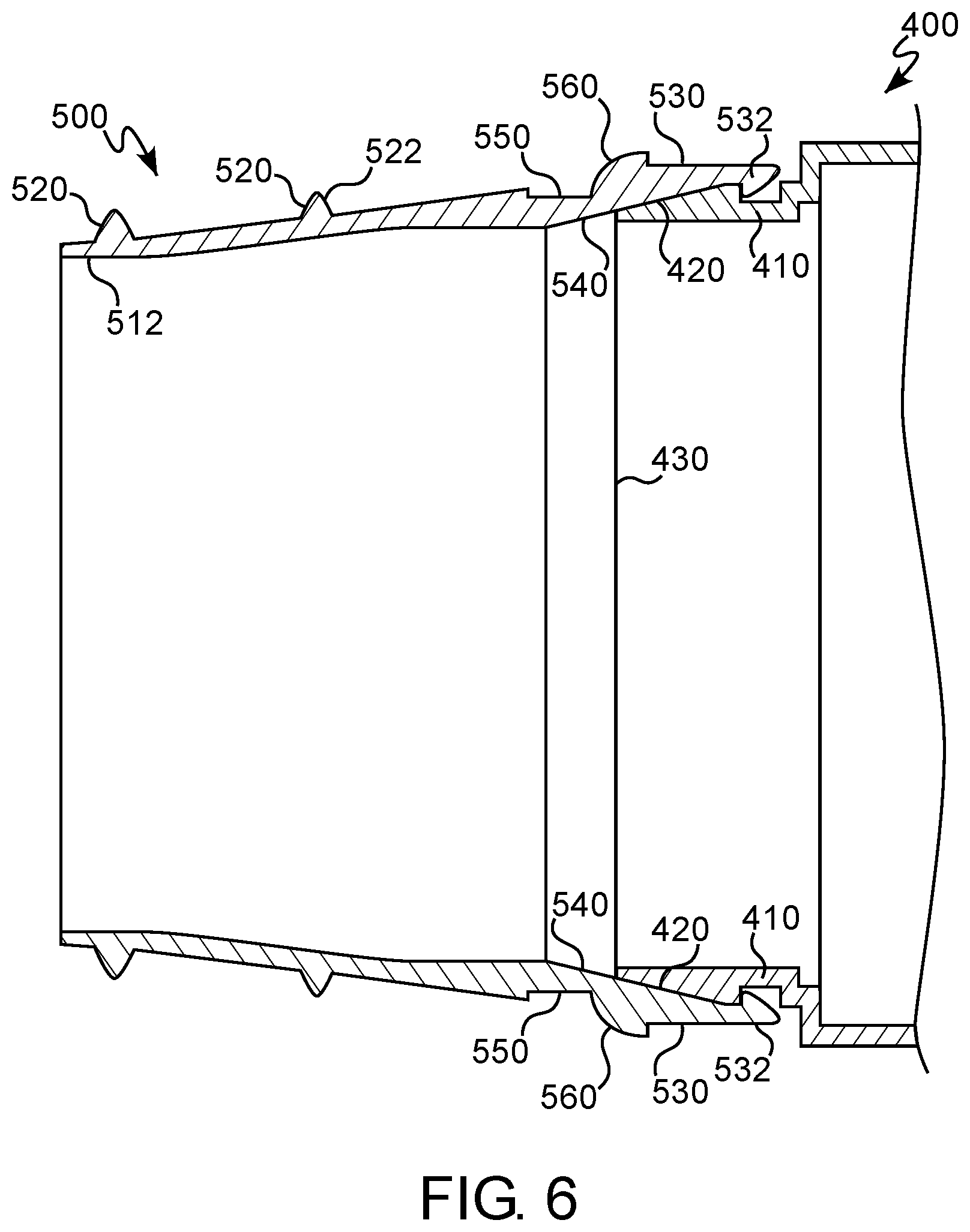 Patent US12313282 Figure 6 – Non-continuously rotatable and removable ferrule for duct fitting