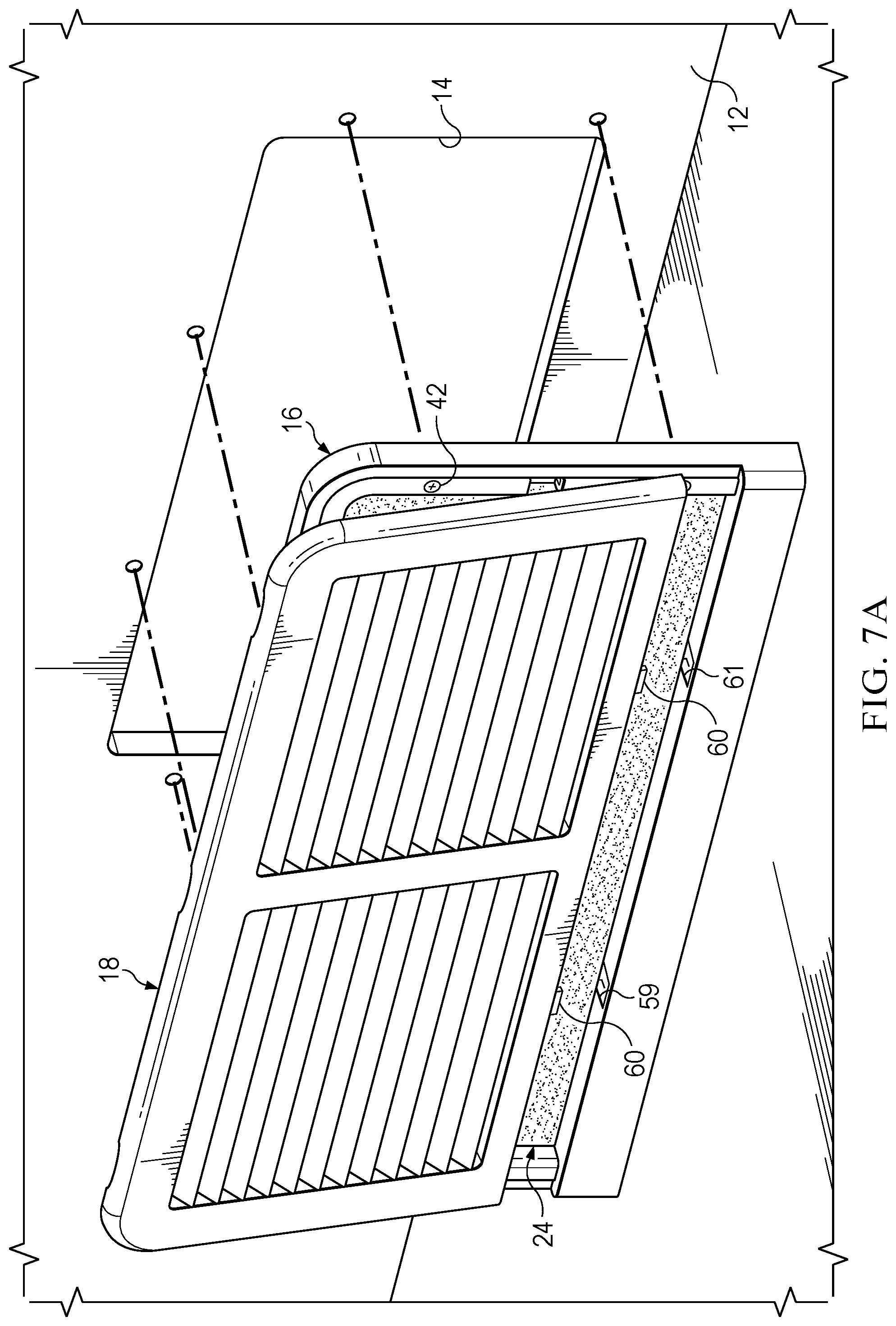 Patent US12313284 Figure 9 – Toolless installation and cleaning of vent assembly