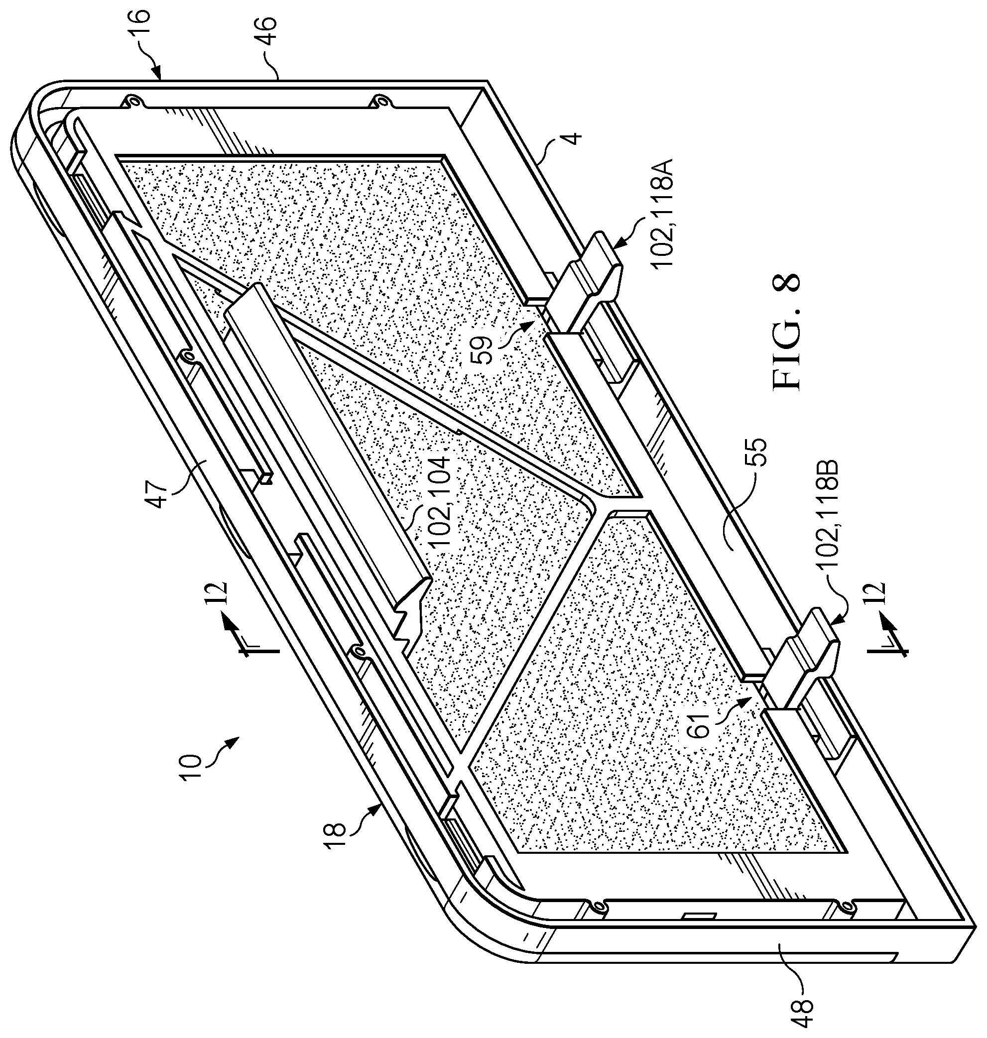 Patent US12313284 Figure 12 – Toolless installation and cleaning of vent assembly