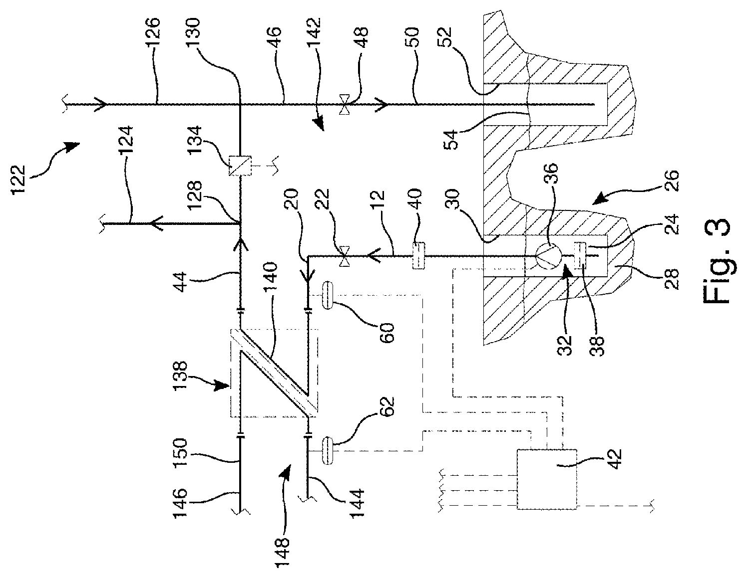 Patent US12313291 Figure 3 – Supply circuit for a heat transfer medium for a consumer, industrial installation and method for operating same