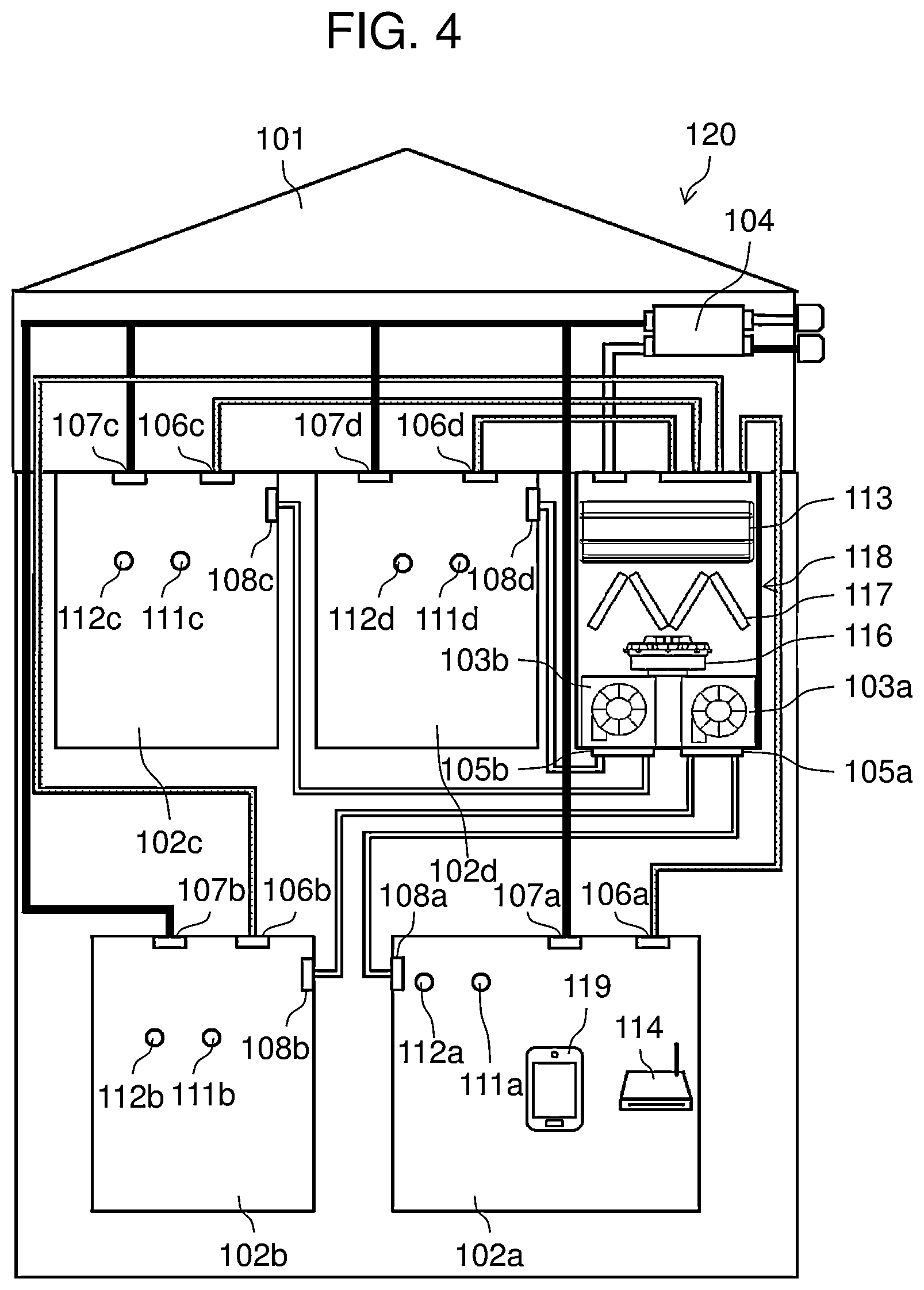 Patent US12313292 Figure 4 – Air conditioning system
