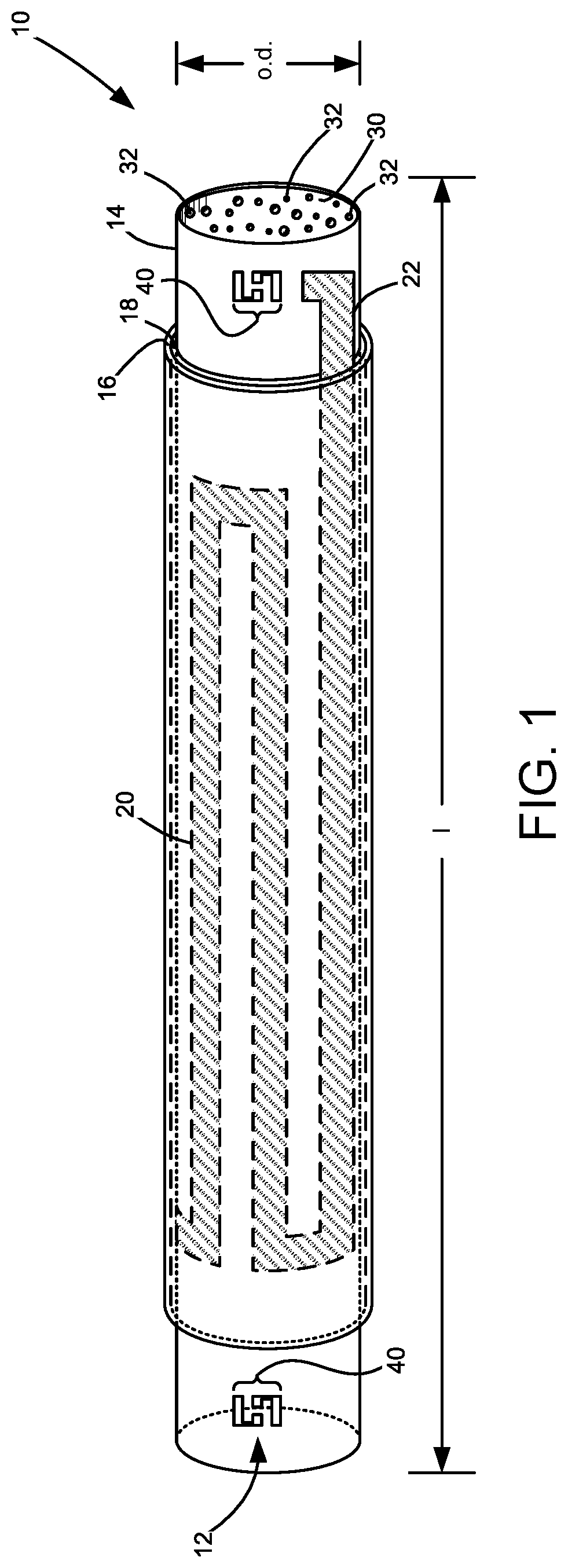 Patent US12313297 Figure 1 – Thin-walled tube heater for fluid