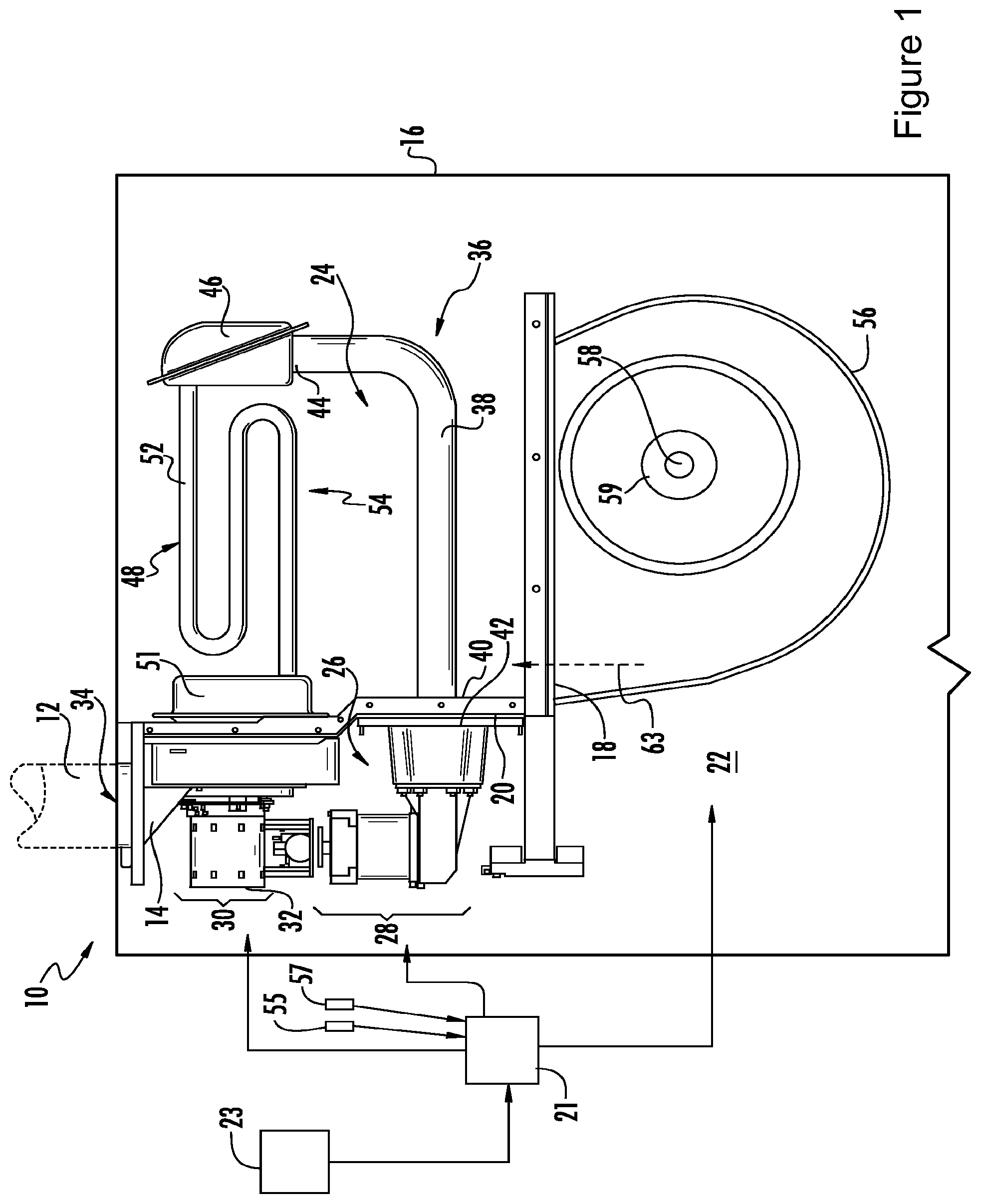 Patent US12313300 Figure 1 – Fuel enrichment system for fuel-fired appliance