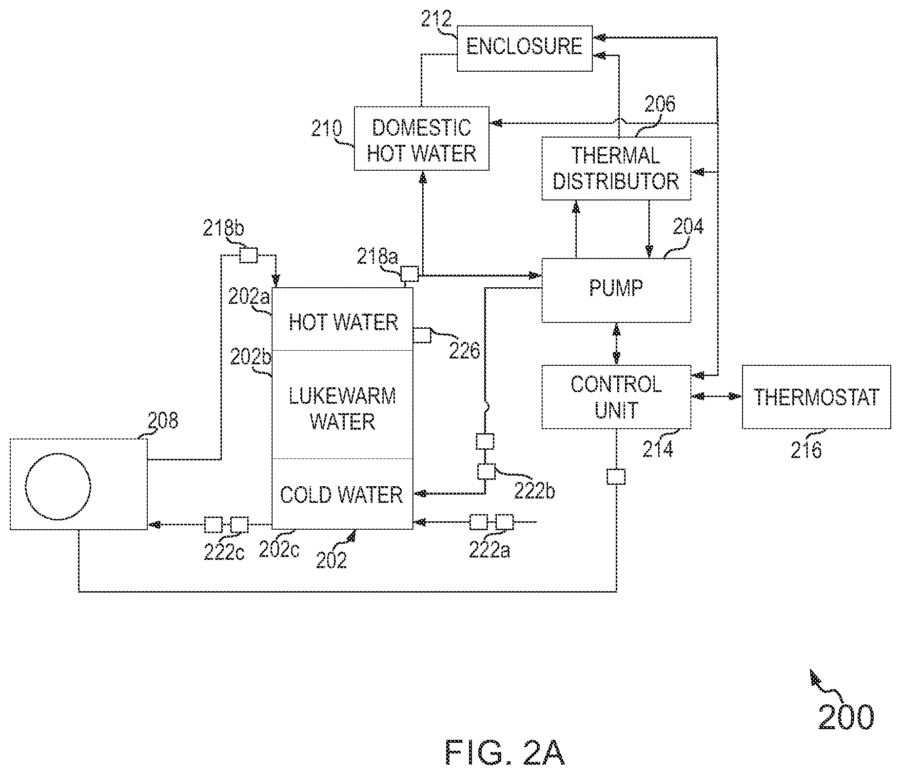 Patent US12313301 Figure 2 – Low-emissions heating, cooling and hot water system