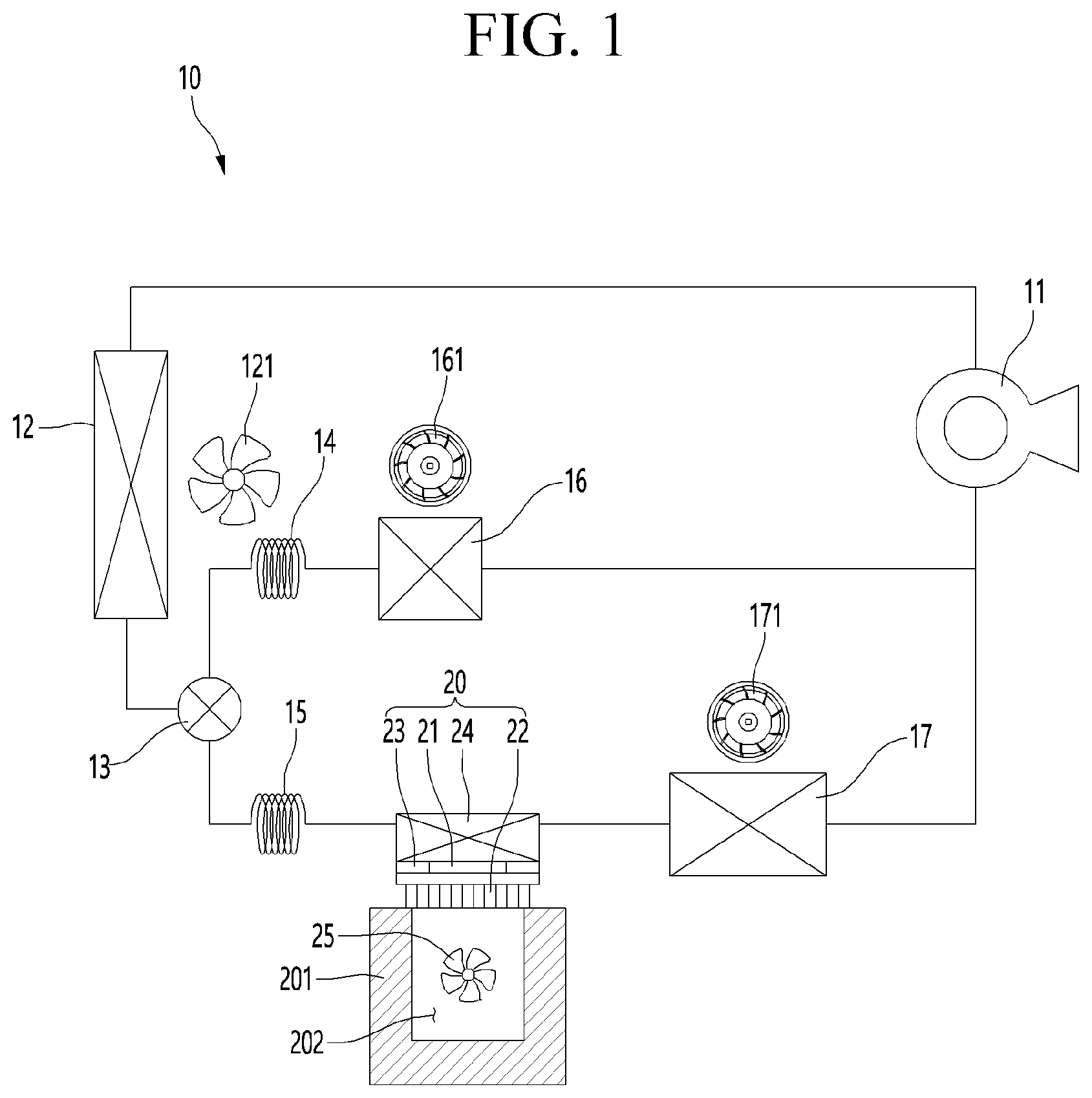 Patent US12313305 — Refrigerator — Figure 1