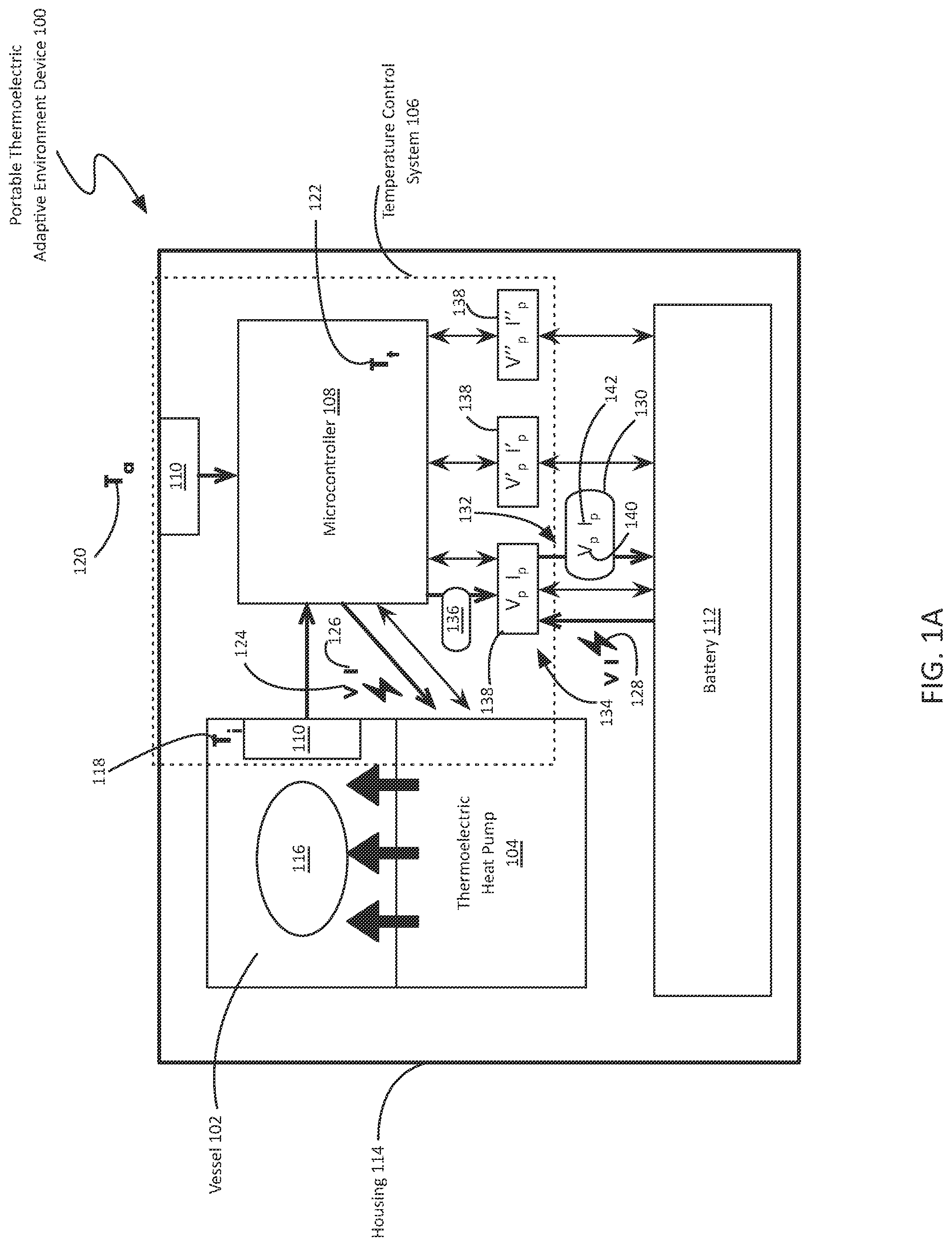 Patent US12313306 — Portable thermoelectric adaptive environment system with intelligent power management — Figure 1