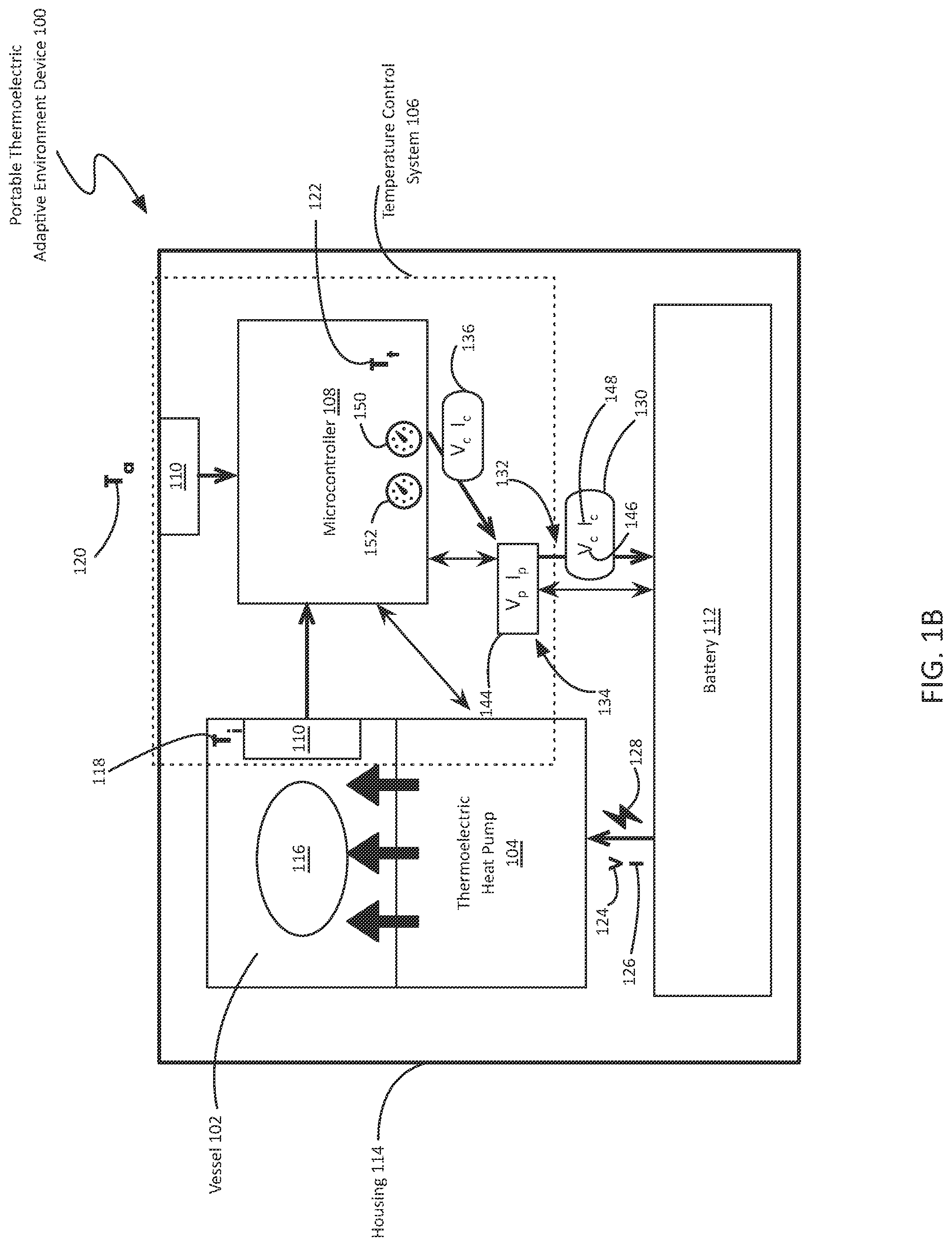 Patent US12313306 Figure 2 – Portable thermoelectric adaptive environment system with intelligent power management