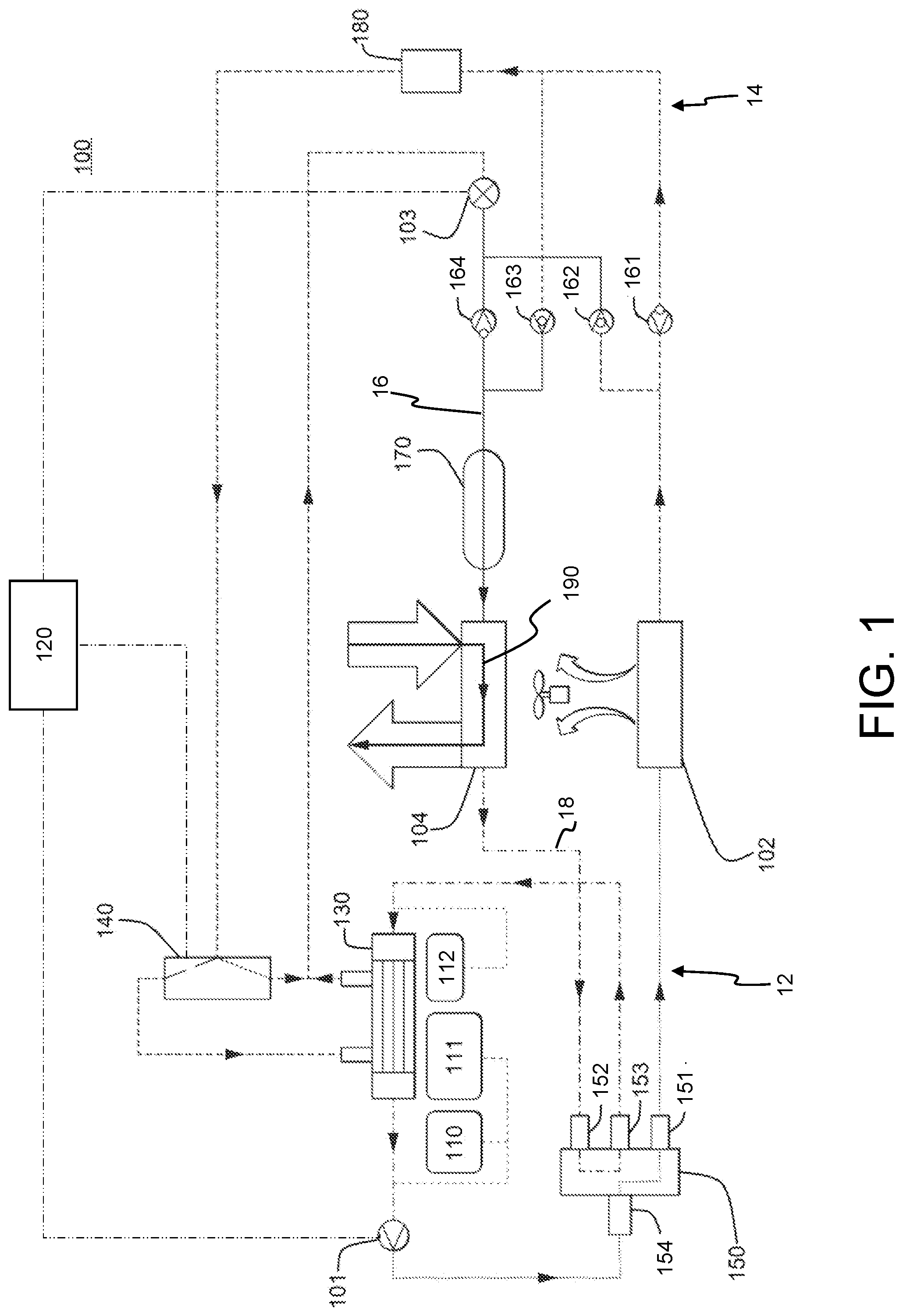 Patent US12313307 Figure 1 – Reversible heat pump