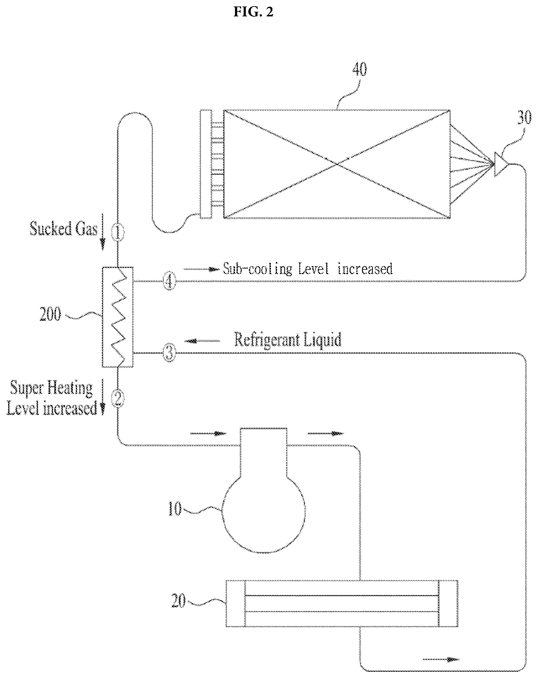 Patent US12313309 Figure 2 – Refrigerator with vacuum insulation housing a heat interchanger