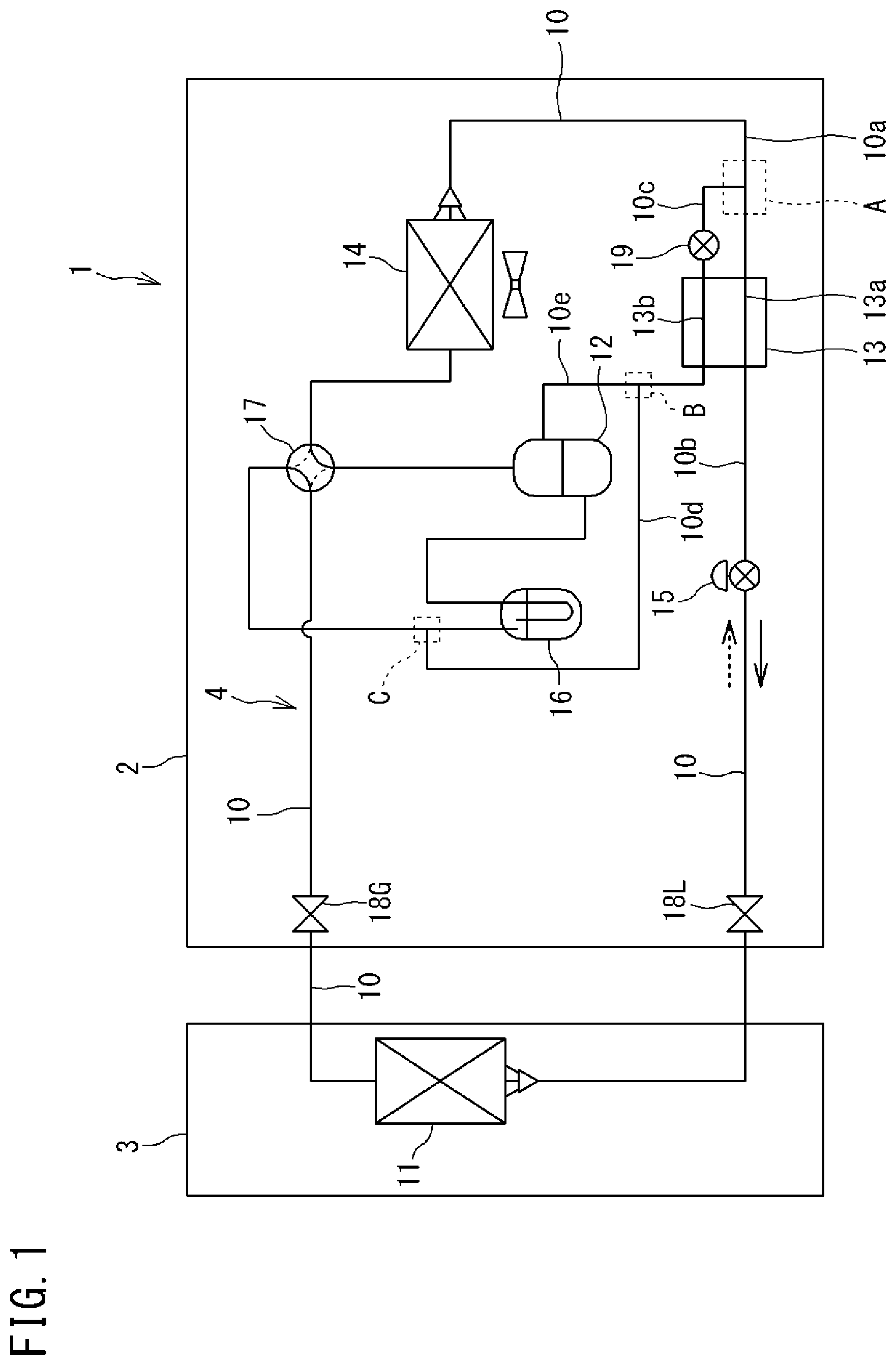 Patent US12313311 — Plate-type refrigerant pipe and refrigeration apparatus — Figure 1