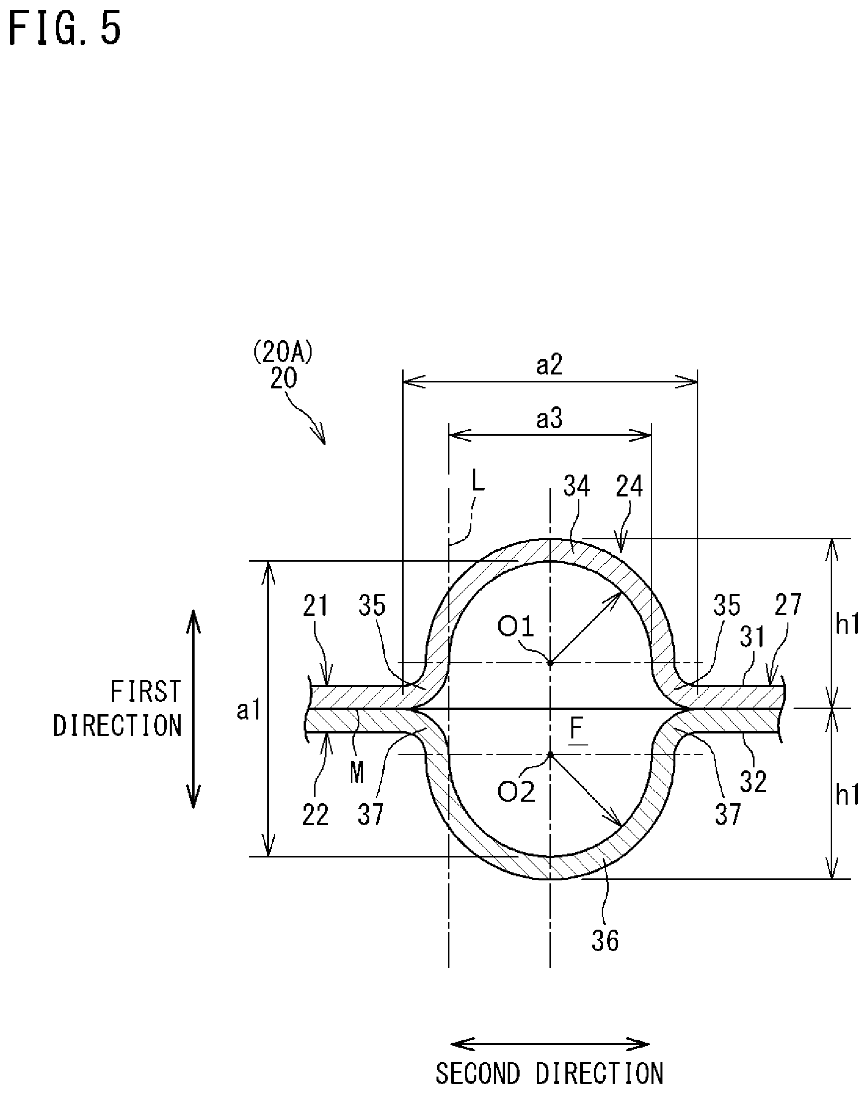 Patent US12313311 Figure 5 – Plate-type refrigerant pipe and refrigeration apparatus