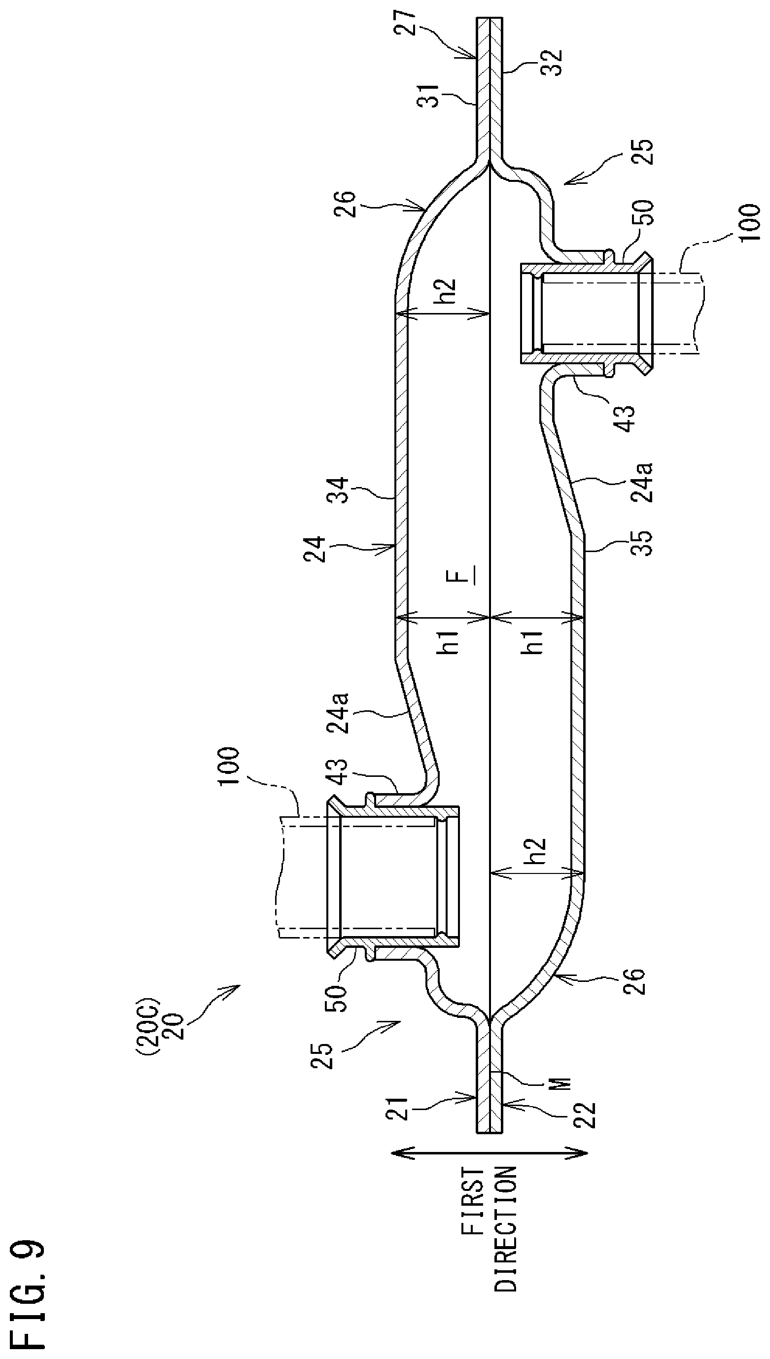 Patent US12313311 Figure 9 – Plate-type refrigerant pipe and refrigeration apparatus