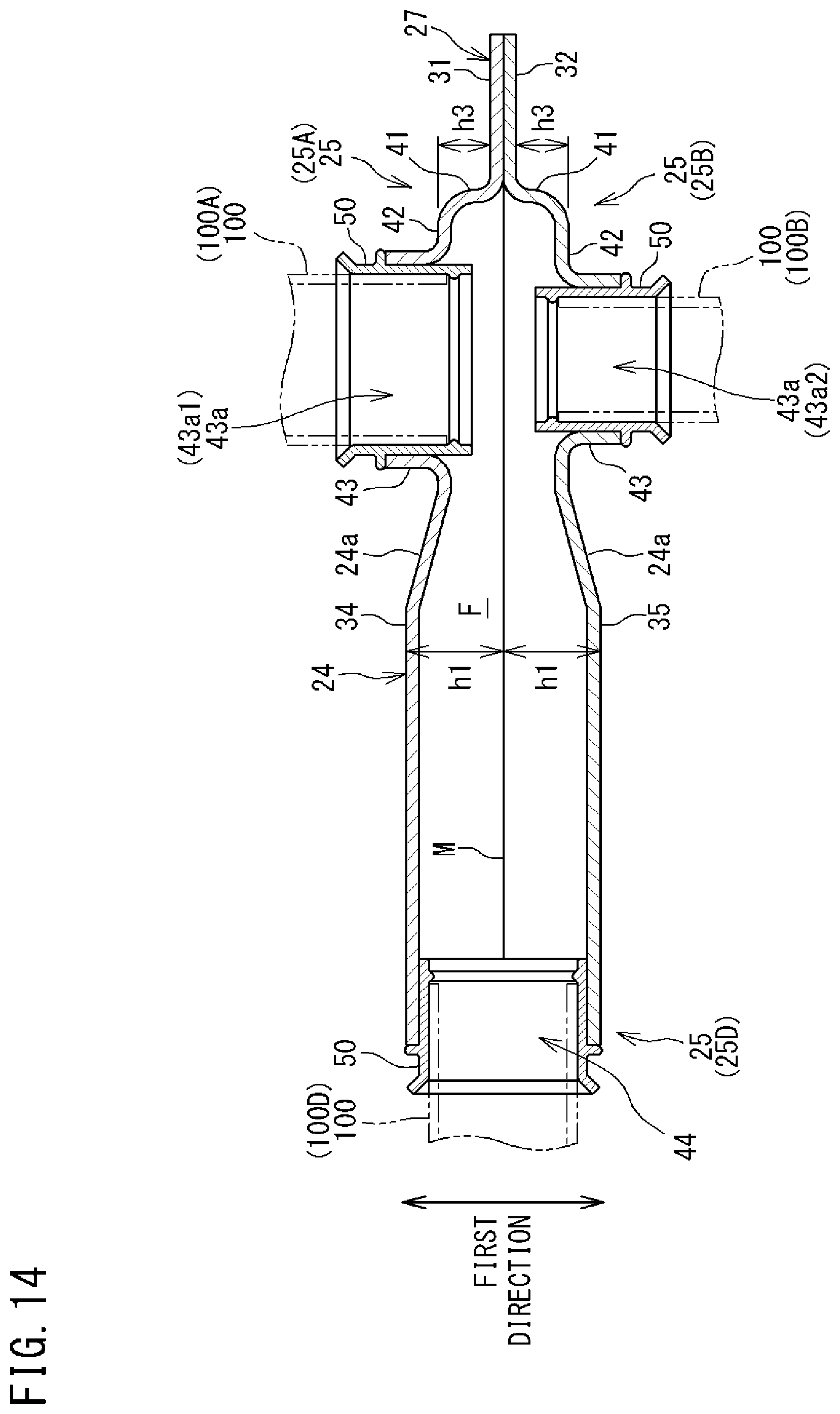 Patent US12313311 Figure 14 – Plate-type refrigerant pipe and refrigeration apparatus