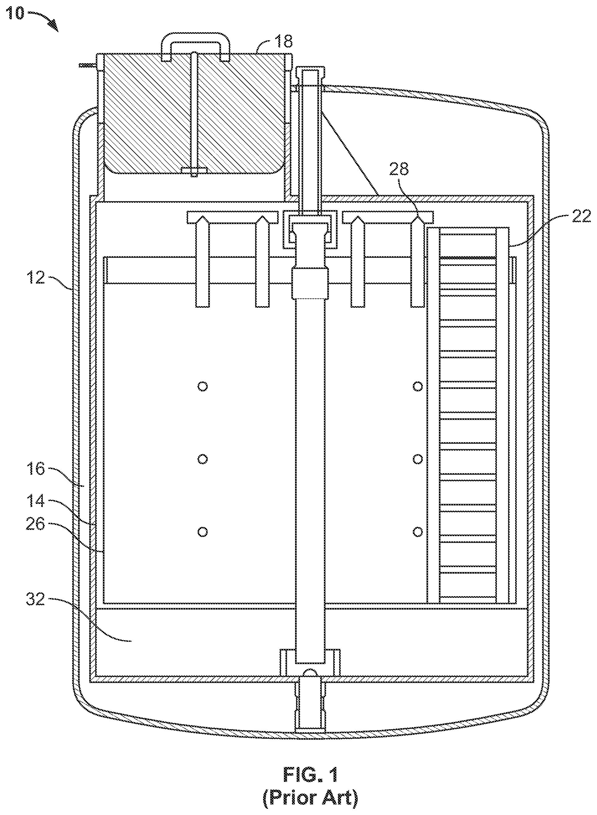 Patent US12313324 Figure 1 – Cryogenic freezer