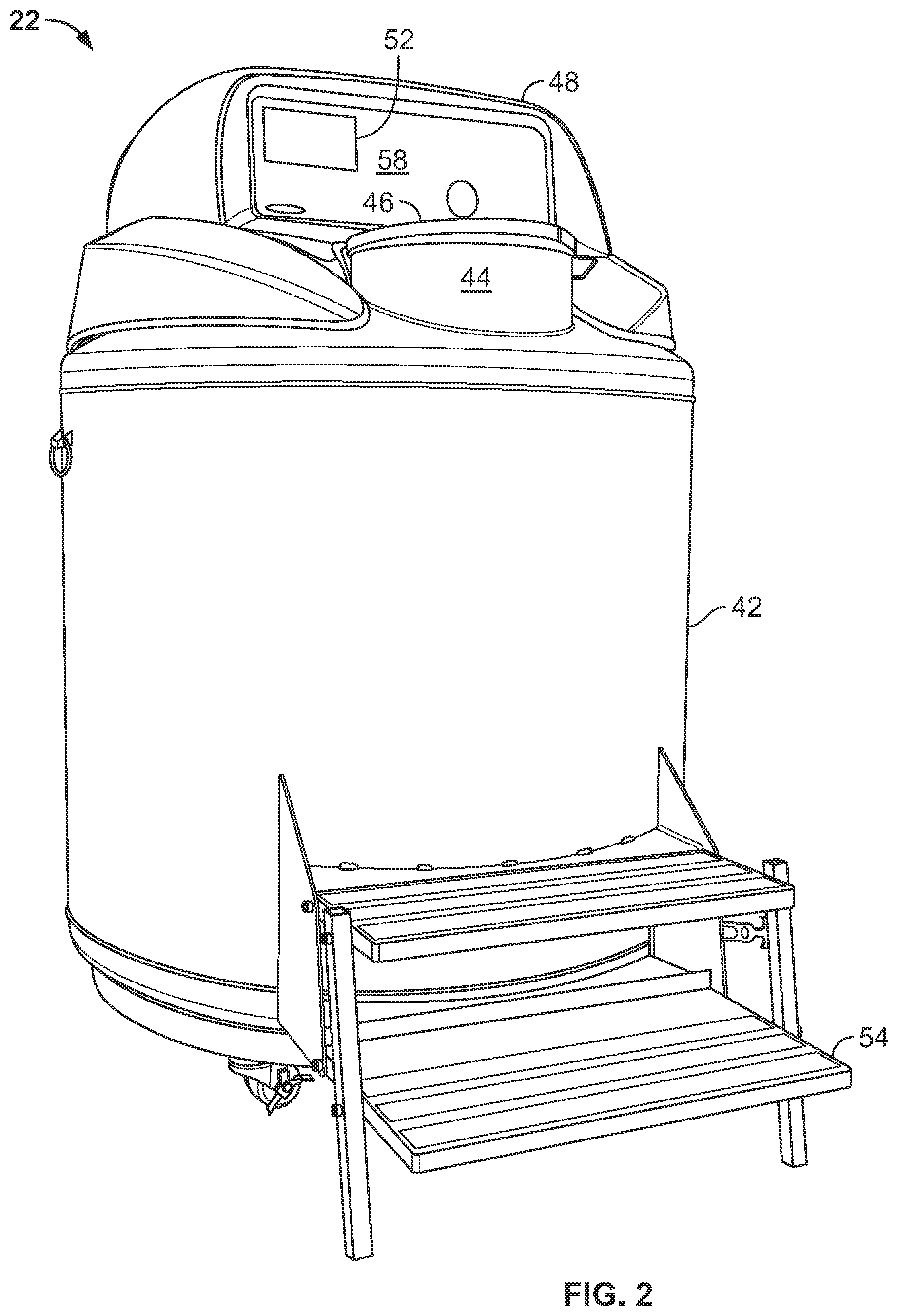 Patent US12313324 Figure 2 – Cryogenic freezer