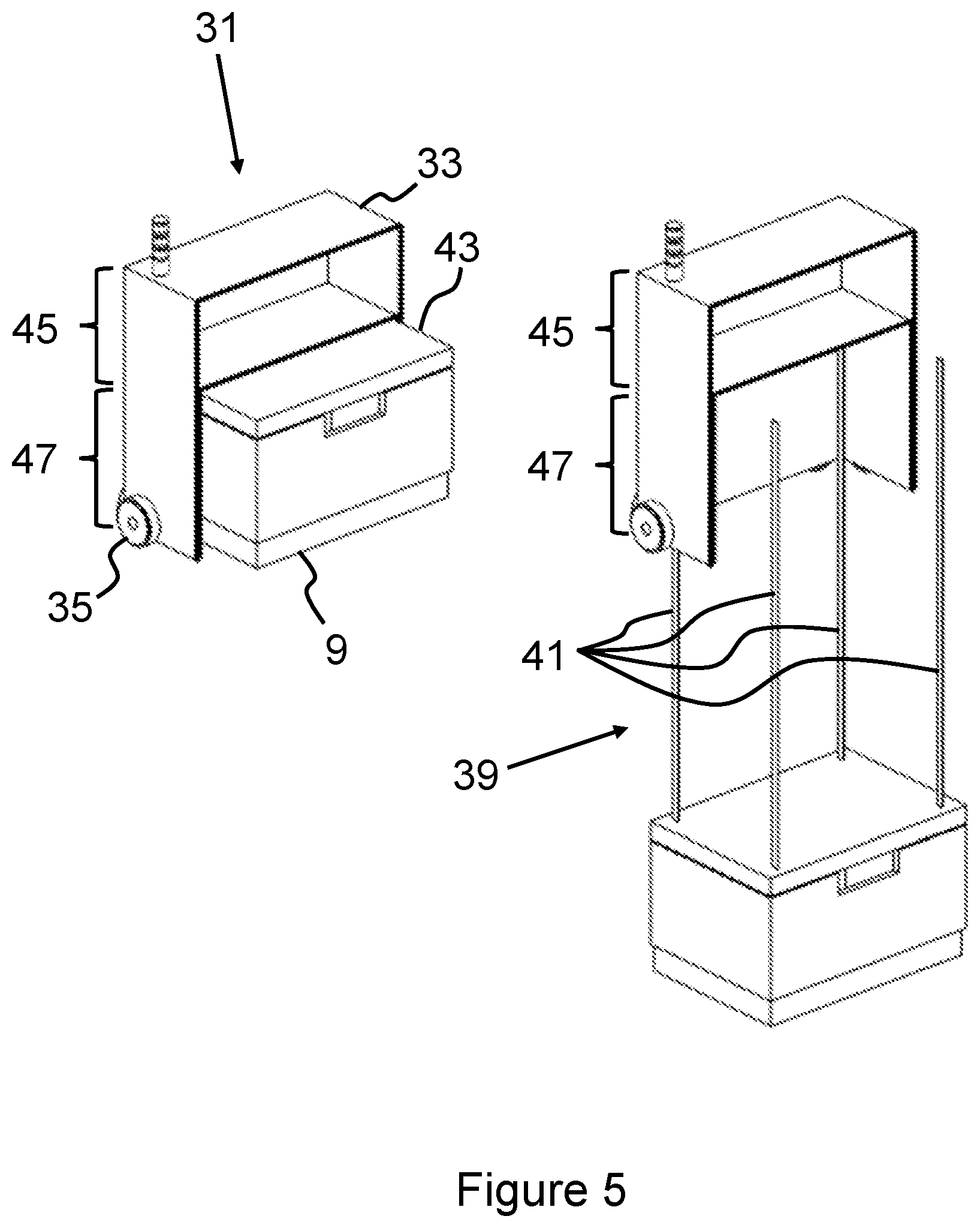 Patent US12313325 Figure 5 – Multitemperature storage system