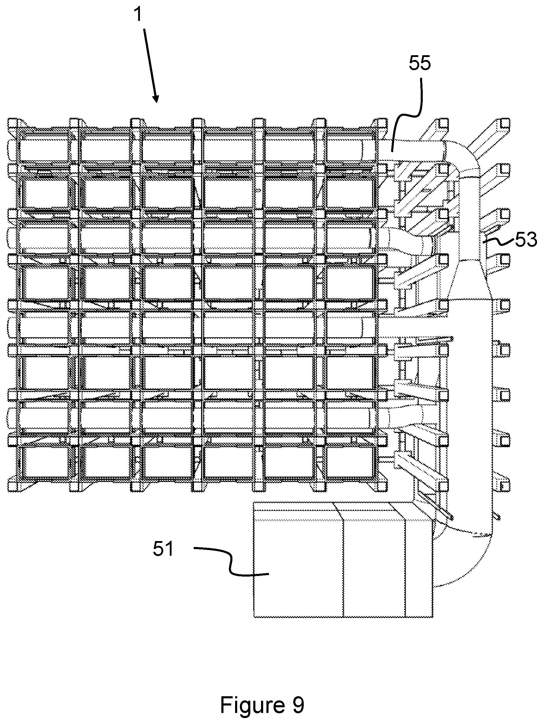 Patent US12313325 Figure 9 – Multitemperature storage system