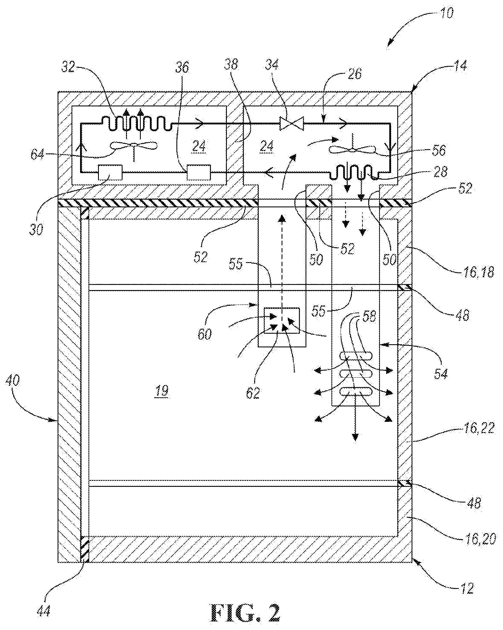 Patent US12313327 Figure 2 – Refrigerator system with modular structure
