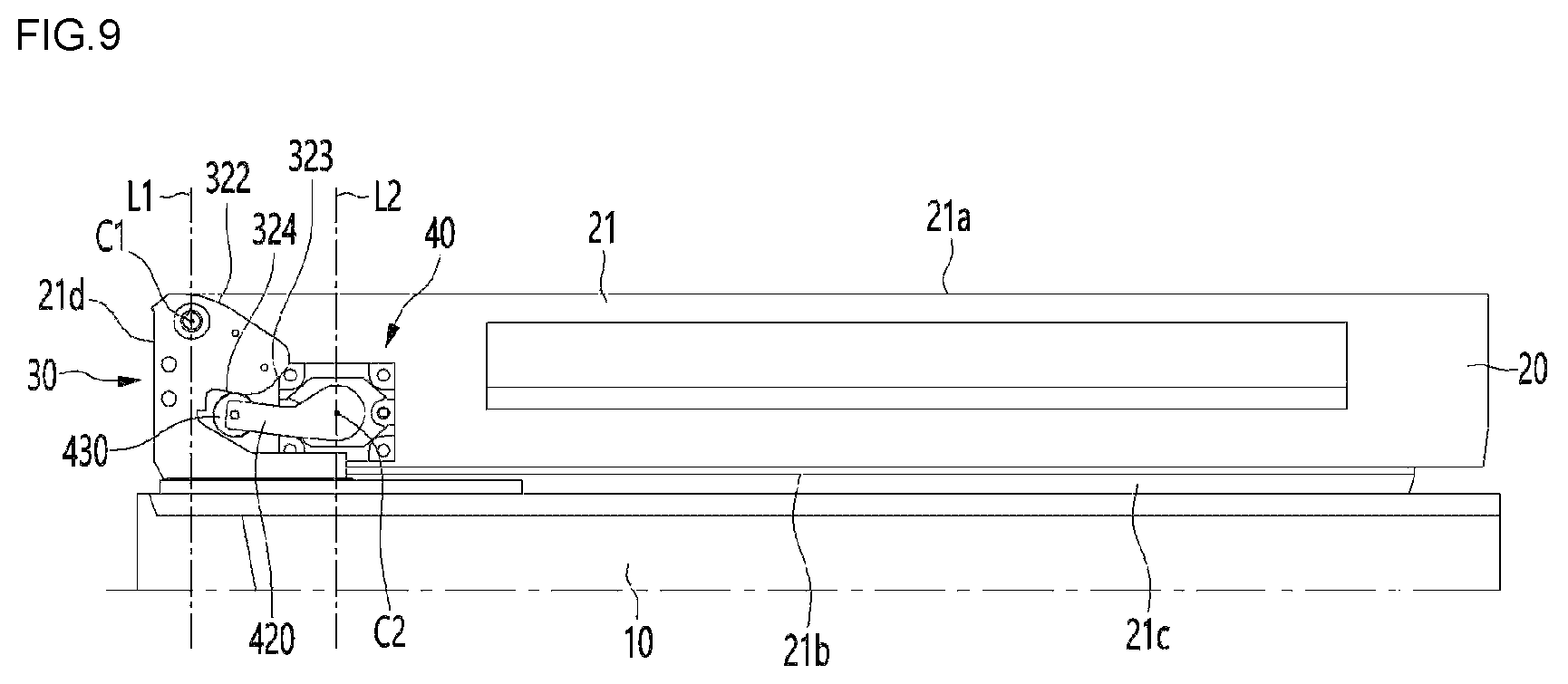 Patent US12313330 Figure 9 – Refrigerator