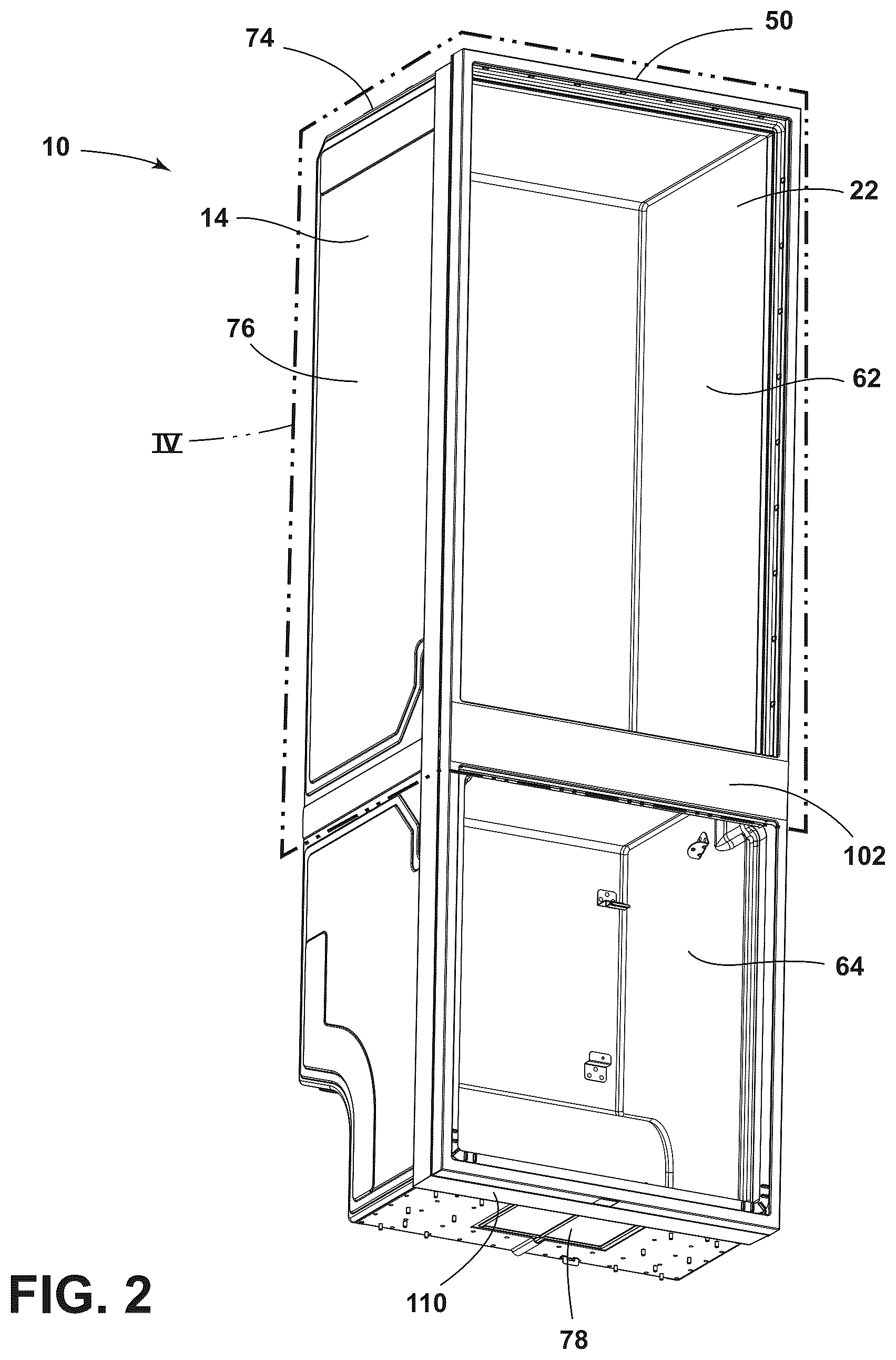 Patent US12313331 Figure 2 – Reinforcement assembly for an insulated structure