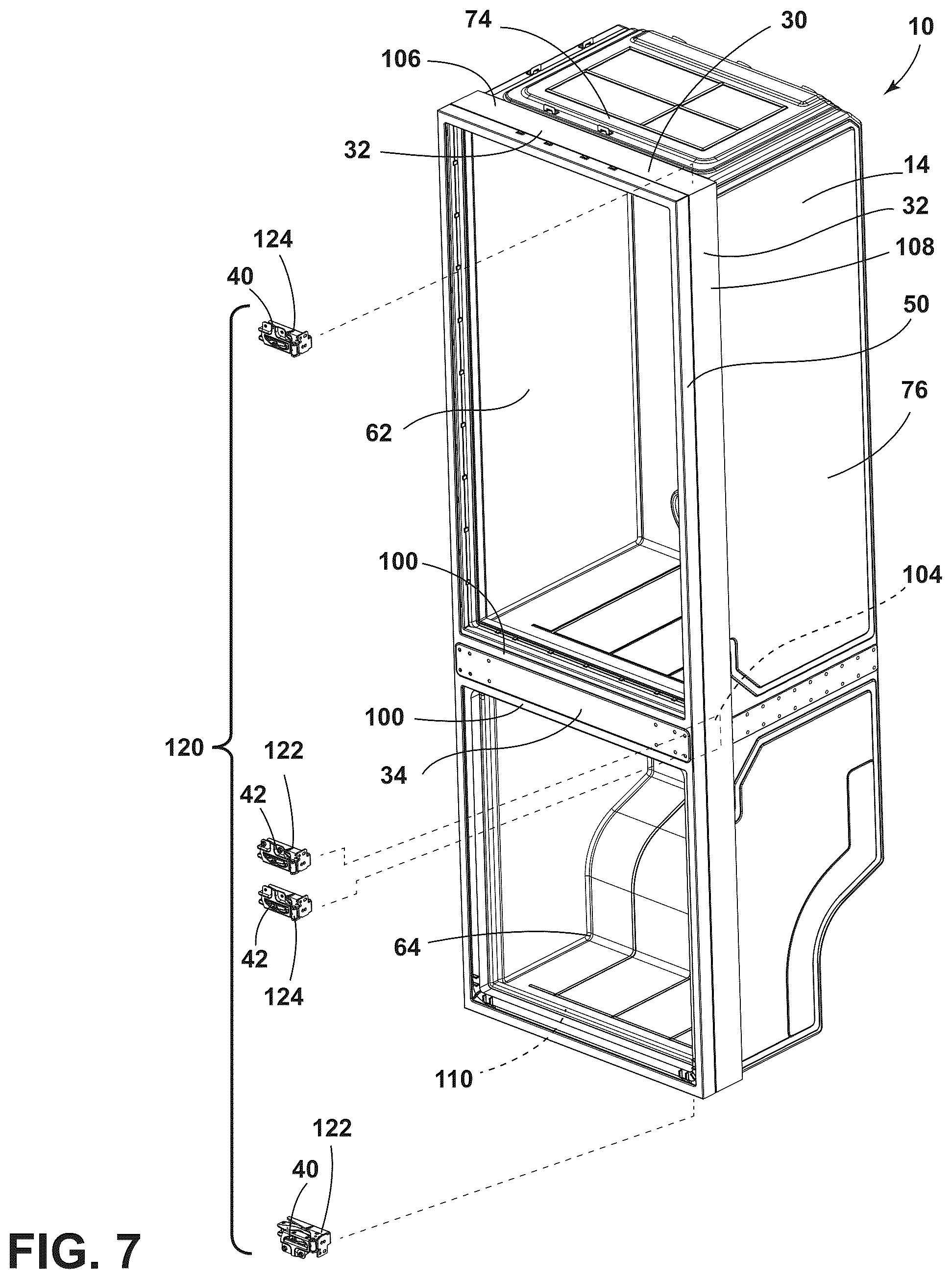 Patent US12313331 Figure 7 – Reinforcement assembly for an insulated structure