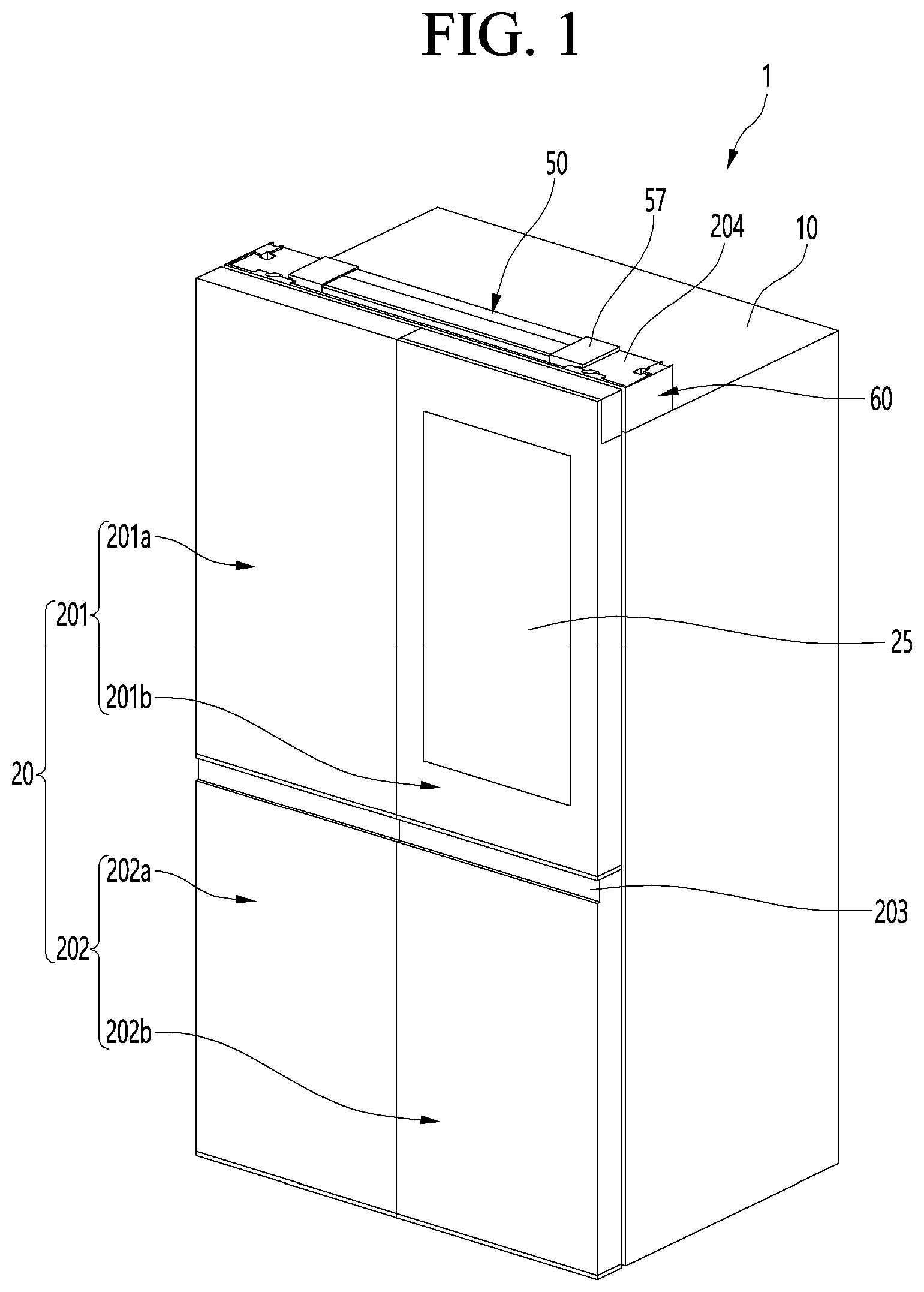Patent US12313334 — Refrigerator and home appliance — Figure 1