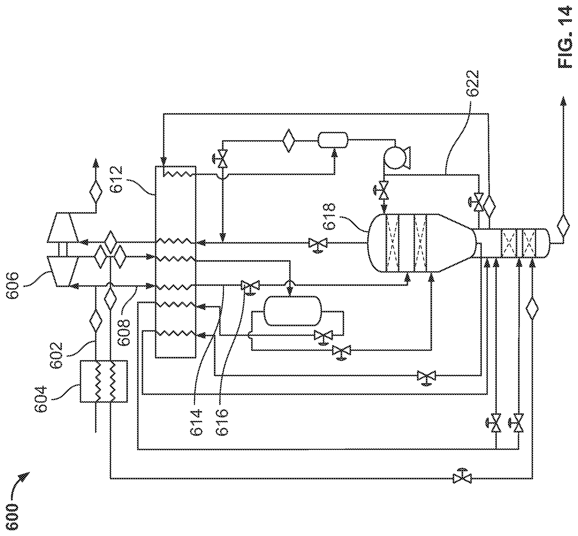 Patent US12313338 Figure 8 – Side draw reflux heavy hydrocarbon removal system and method