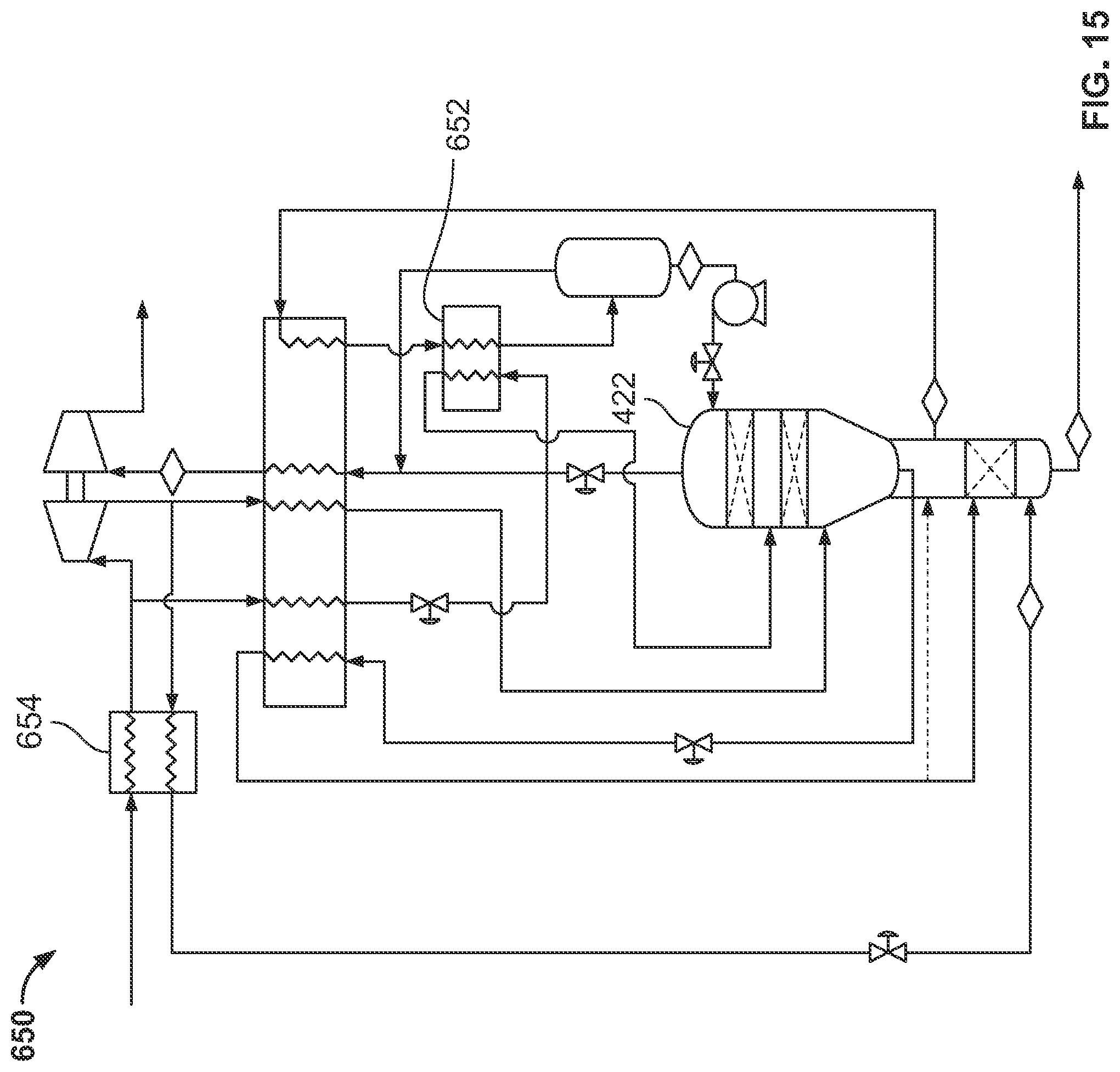 Patent US12313338 Figure 9 – Side draw reflux heavy hydrocarbon removal system and method