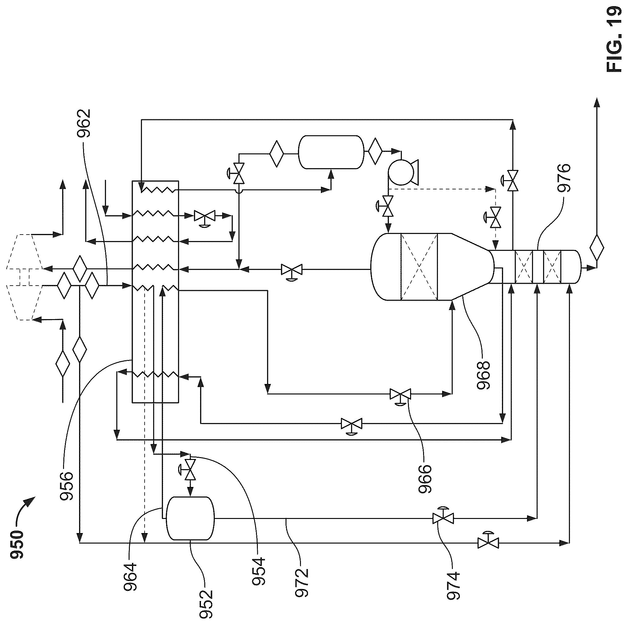 Patent US12313338 Figure 13 – Side draw reflux heavy hydrocarbon removal system and method