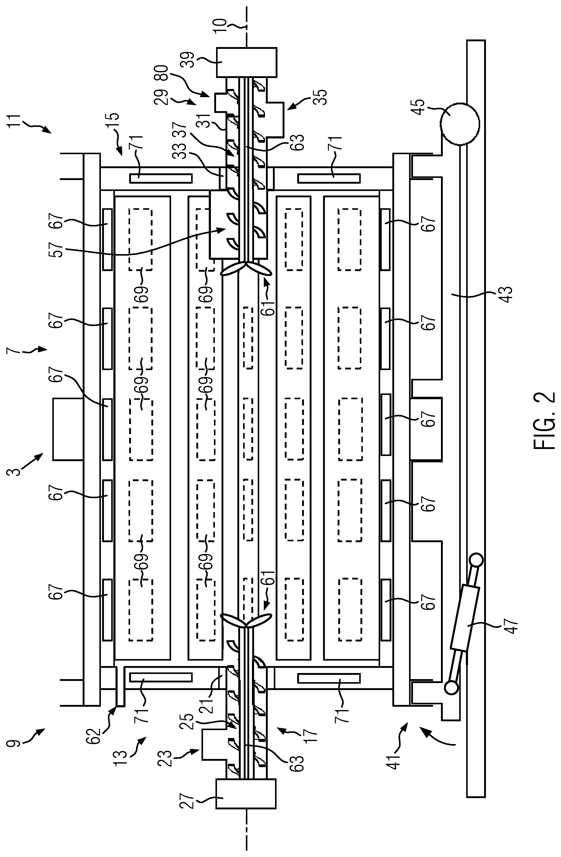 Patent US12313339 Figure 2 – Dryer for herbaceous material with access heating