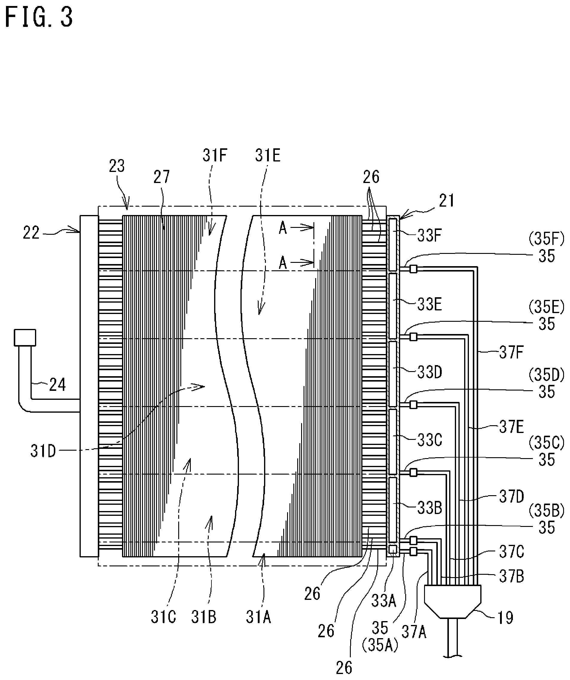 Patent US12313341 Figure 3 – Heat transfer tube and heat exchanger