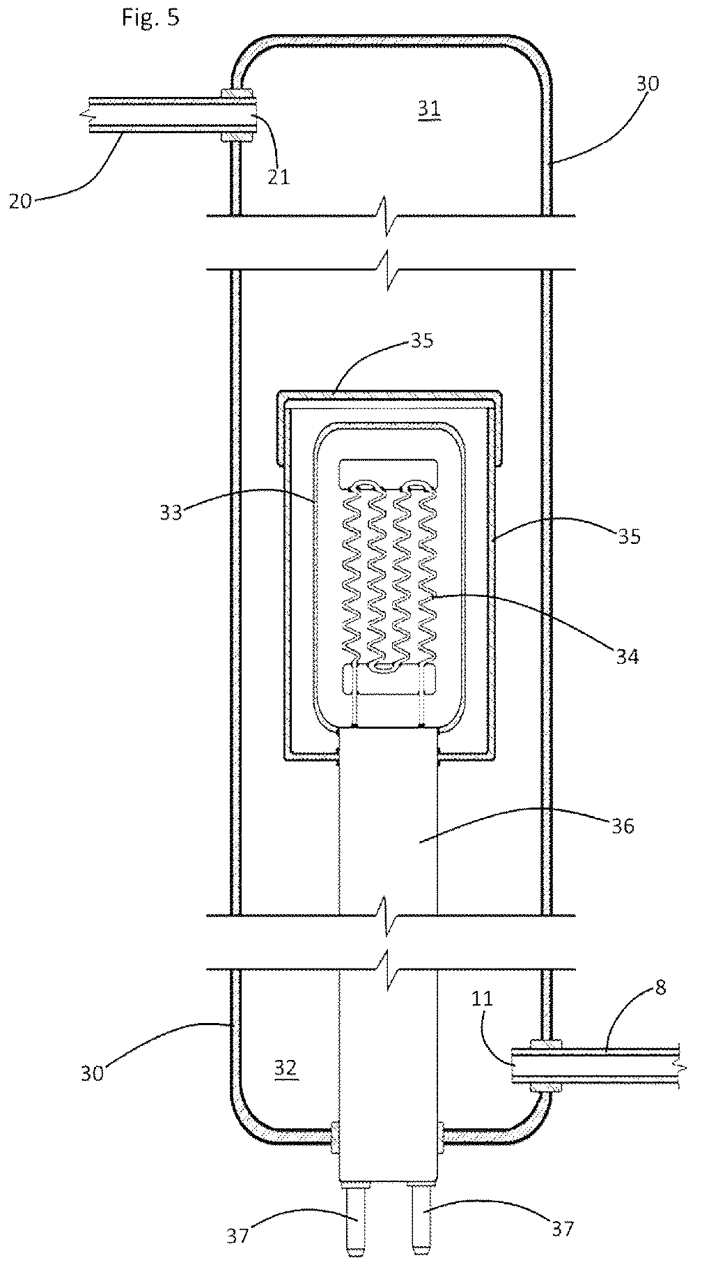 Patent US12313344 Figure 5 – Refrigerant cycling air cooling assembly