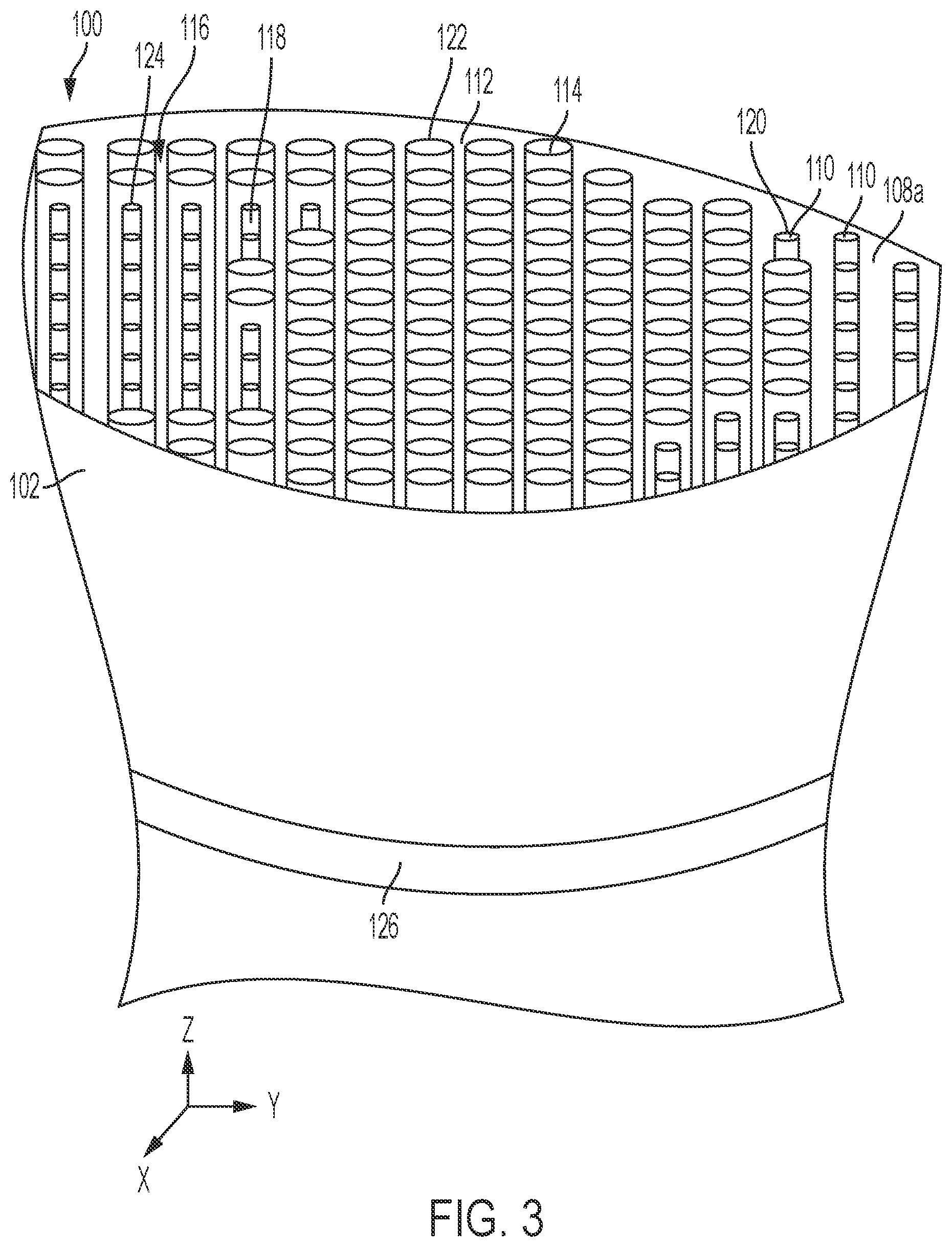 Patent US12313350 Figure 3 – Varying topology heat sinks