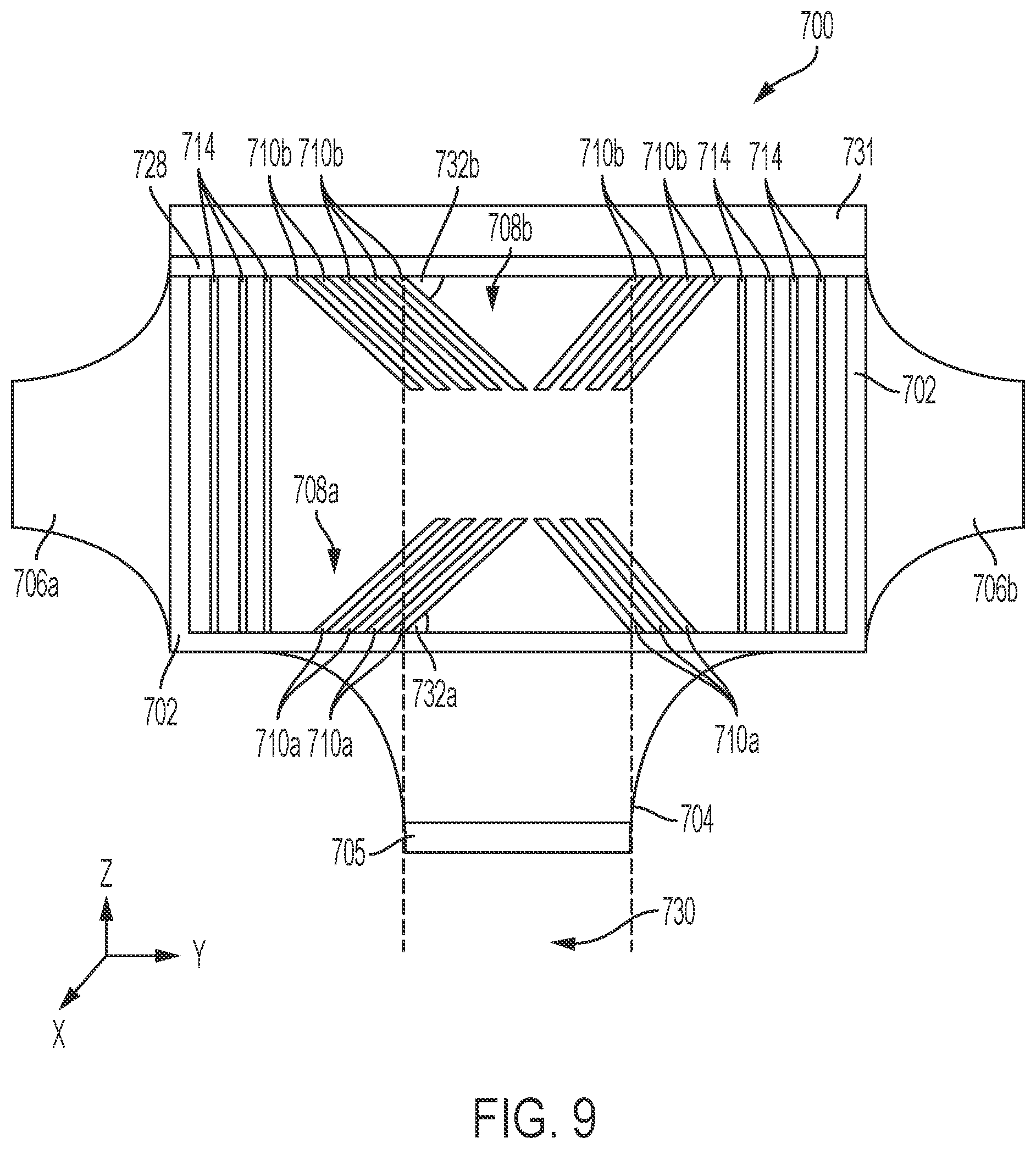 Patent US12313350 Figure 10 – Varying topology heat sinks