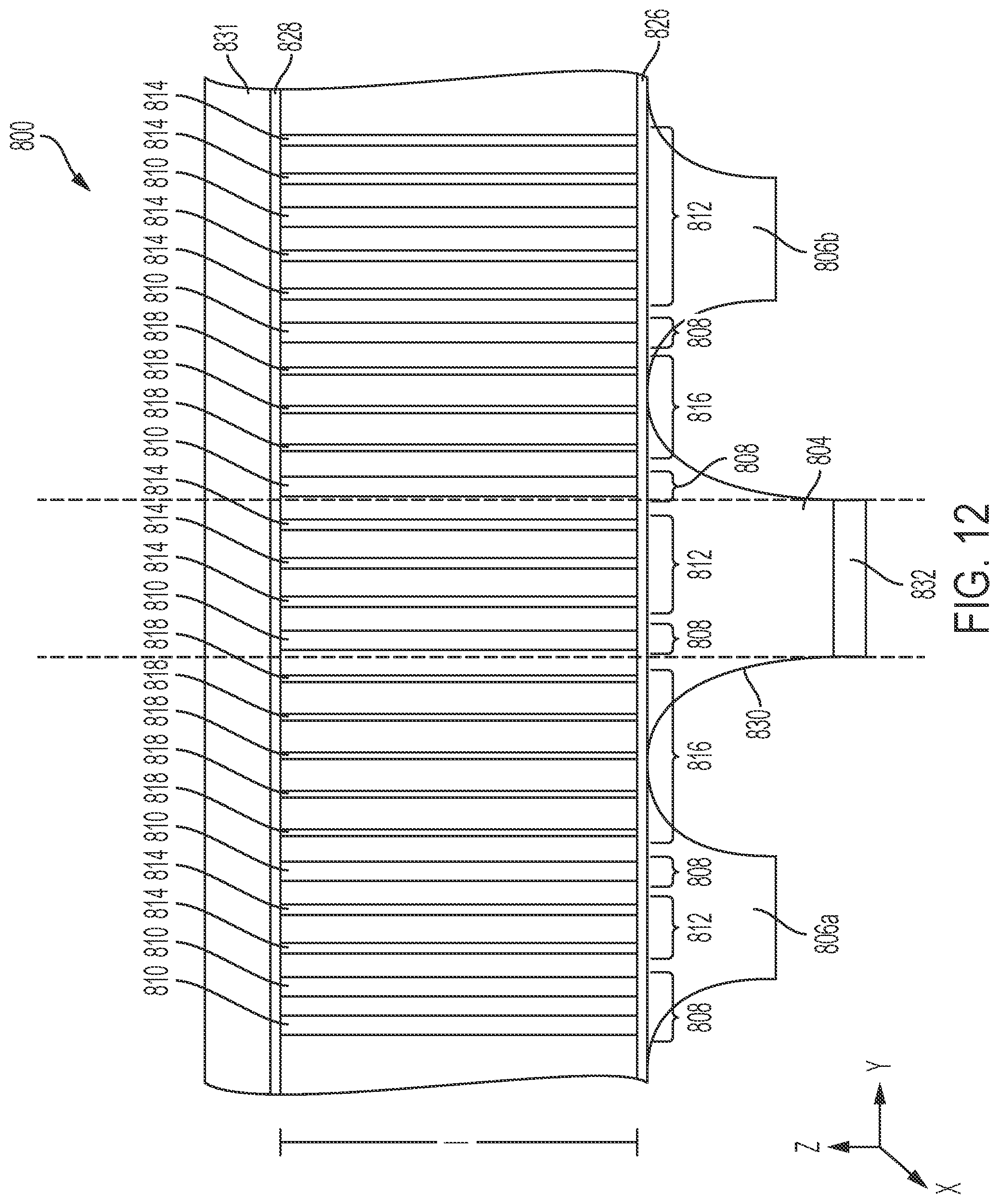 Patent US12313350 Figure 13 – Varying topology heat sinks
