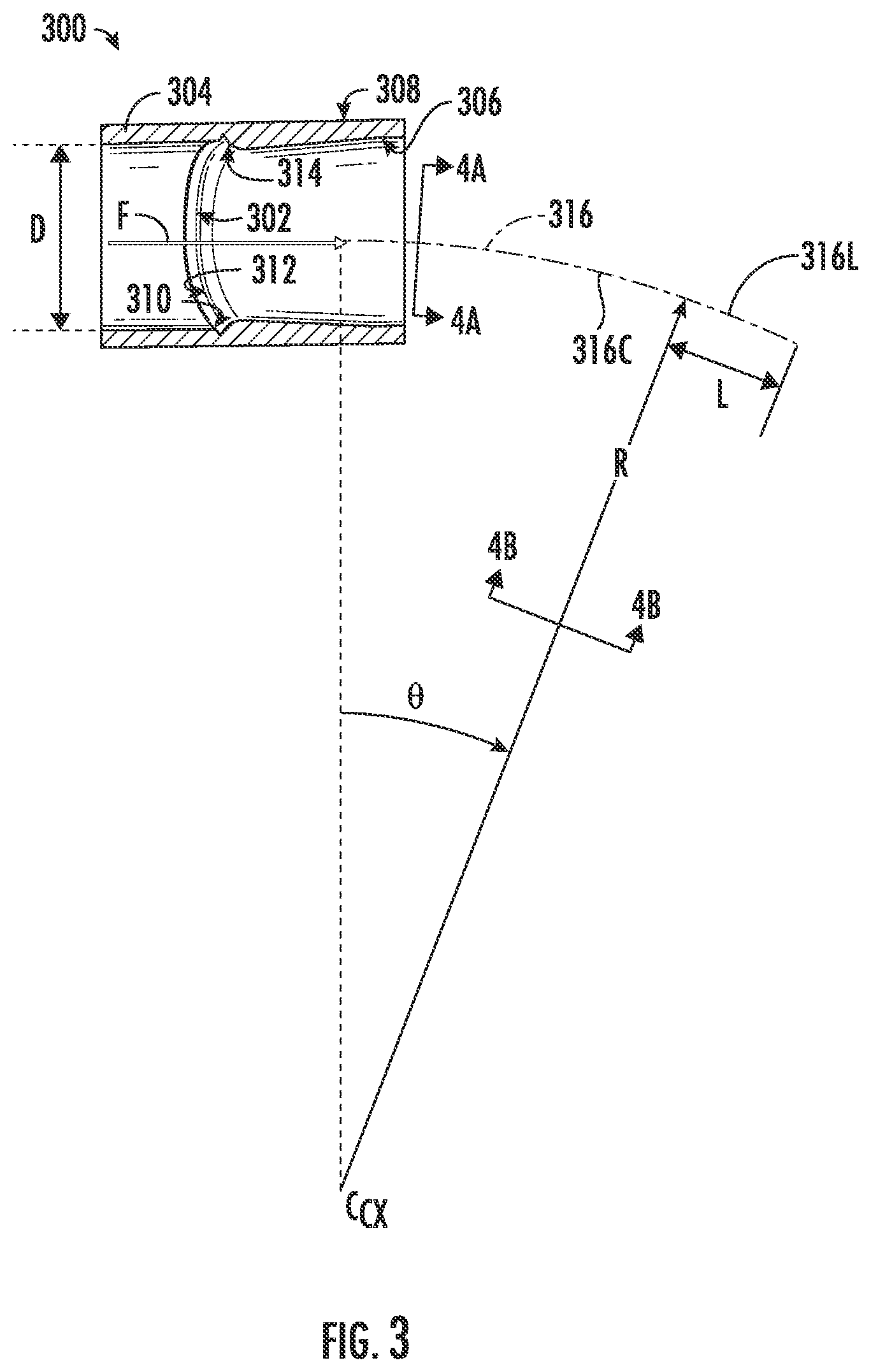 Patent US12313351 Figure 3 – Asymmetric flow path topology