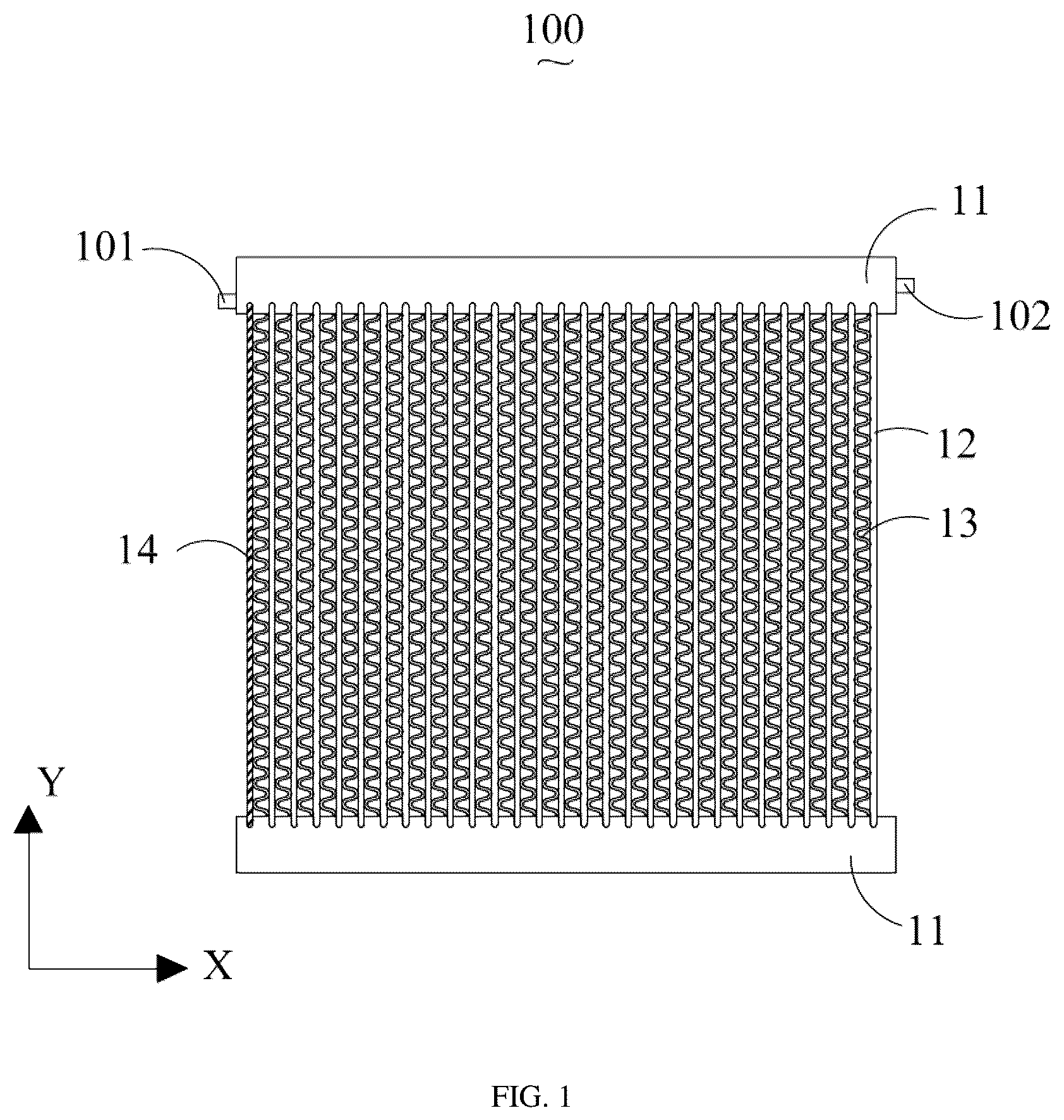 Patent US12313354 — Processing method of heat exchanger and heat exchanger — Figure 1