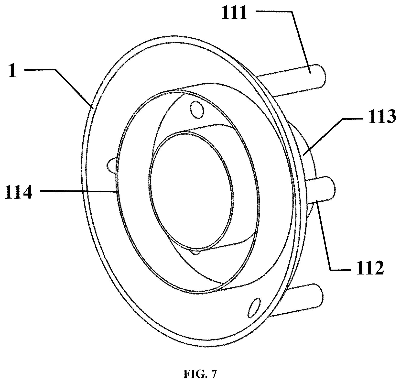 Patent US12313355 Figure 7 – Multi-header pipe distributing annular printed circuit heat exchanger