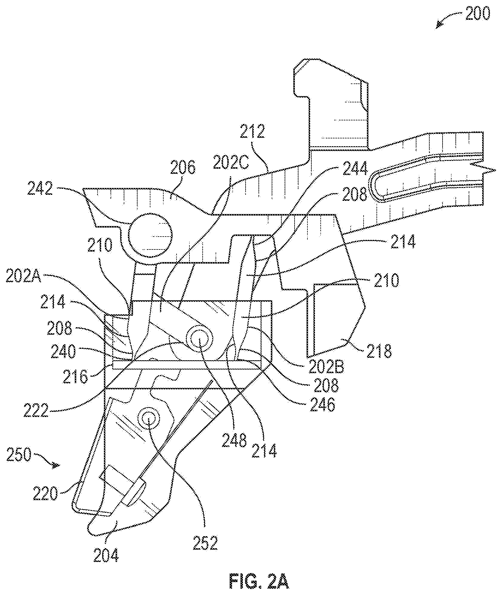 Patent US12313357 Figure 2 – Flexible hinge based trigger for a firearm