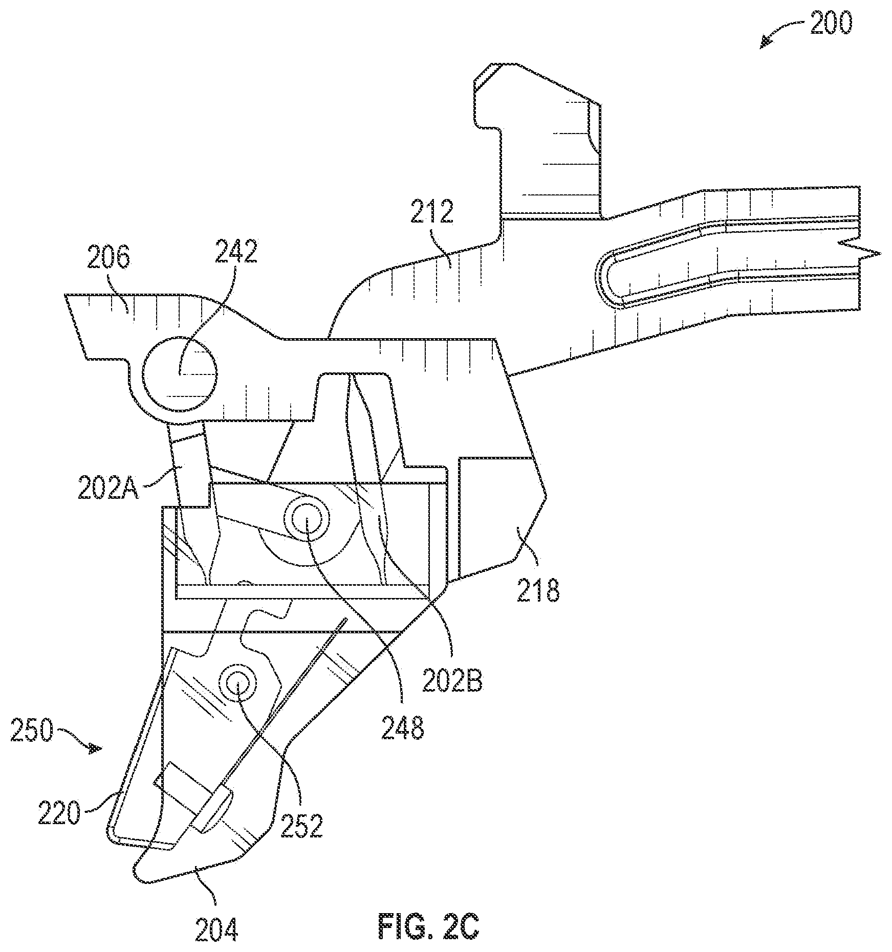 Patent US12313357 Figure 4 – Flexible hinge based trigger for a firearm