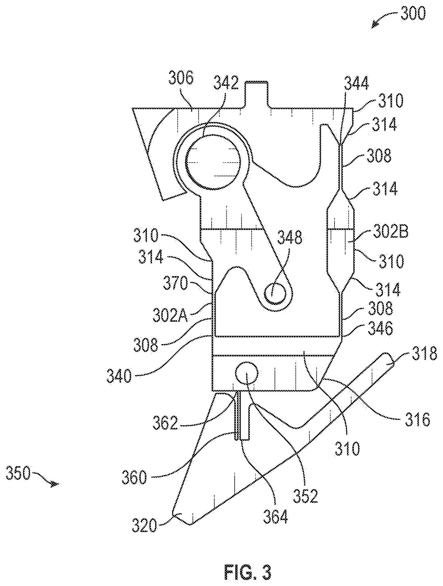 Patent US12313357 Figure 5 – Flexible hinge based trigger for a firearm