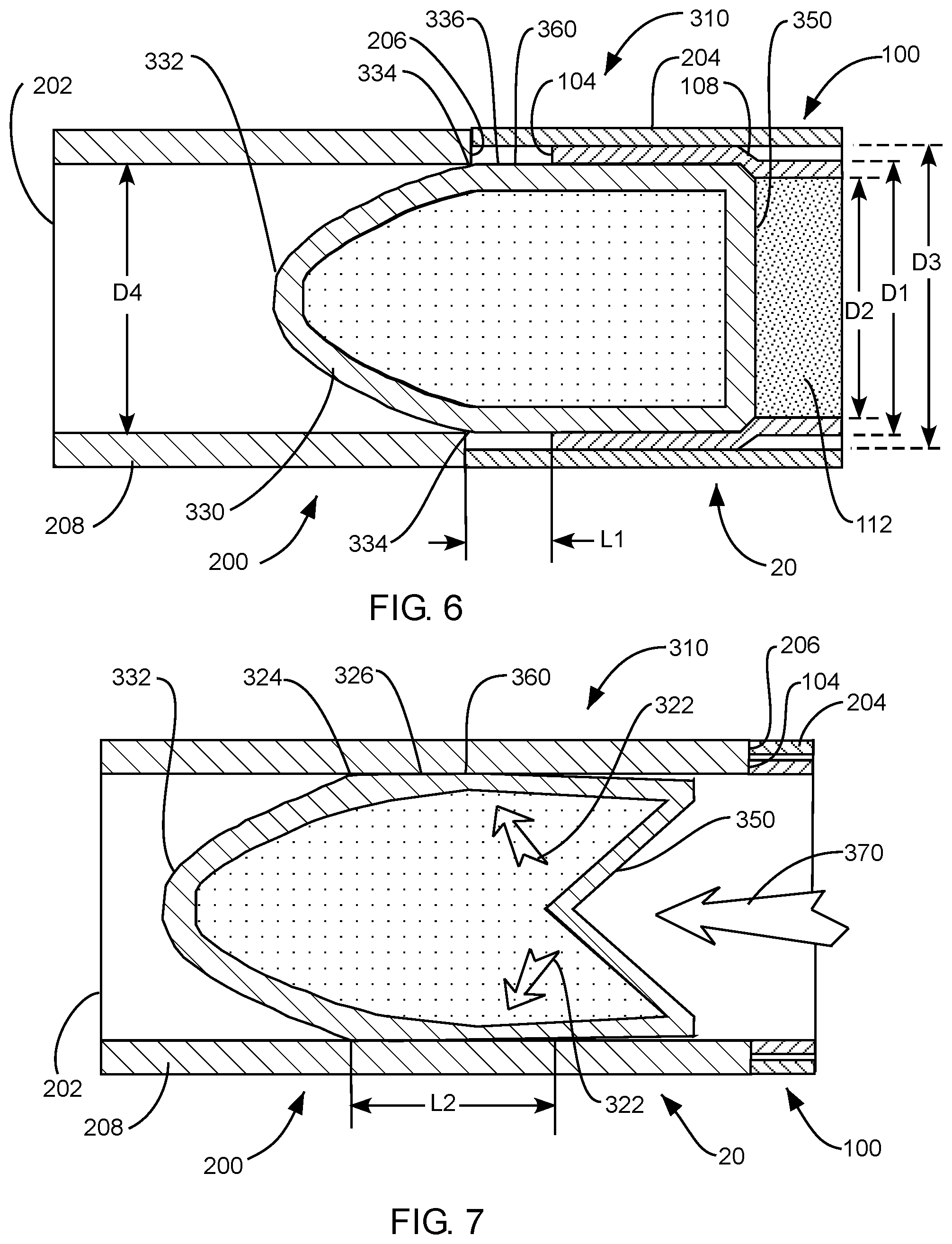 Patent US12313358 Figure 5 – Sub-mass projectile for a firearm