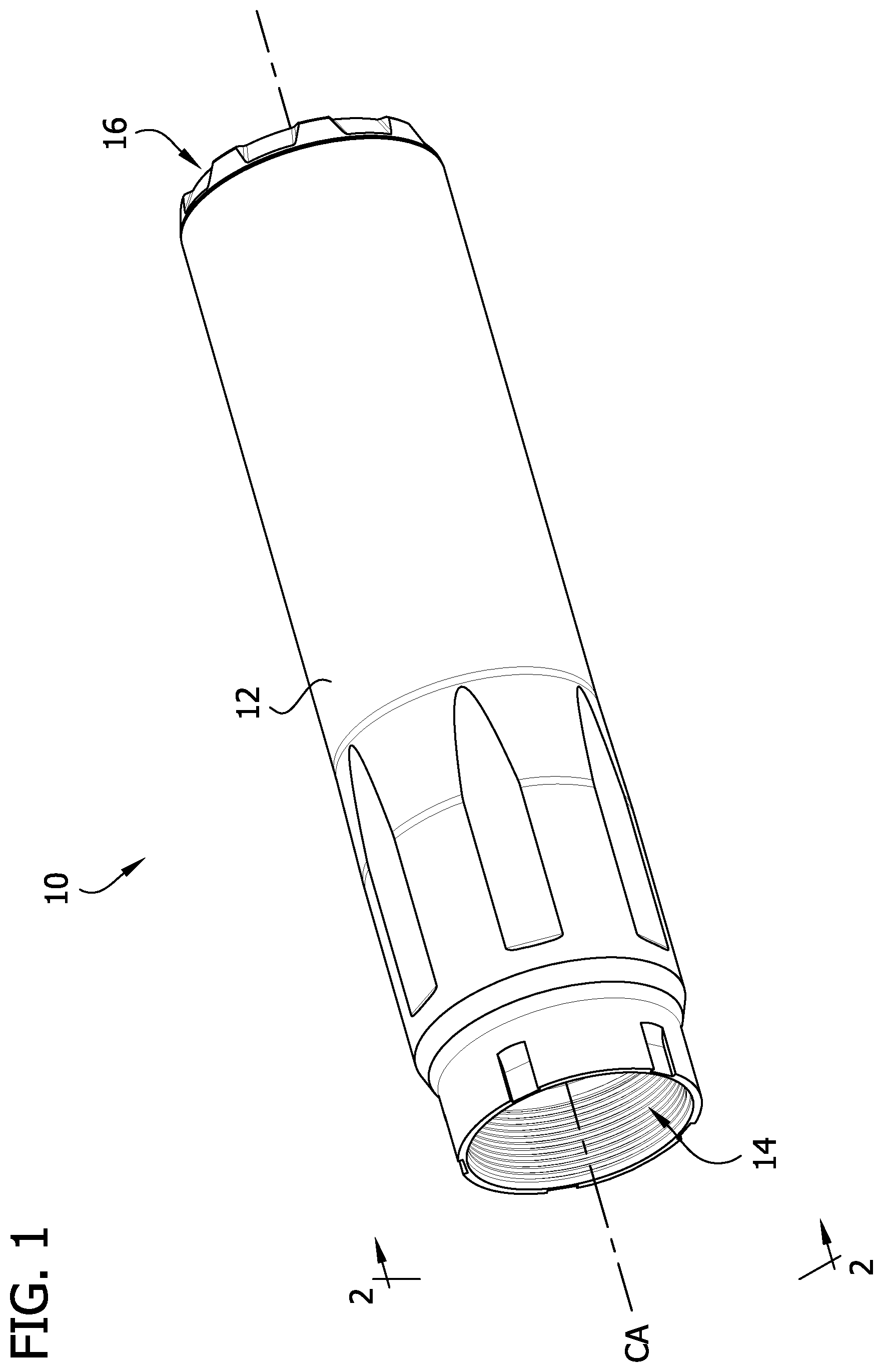 Patent US12313359 Figure 1 – Expansion-compression baffle