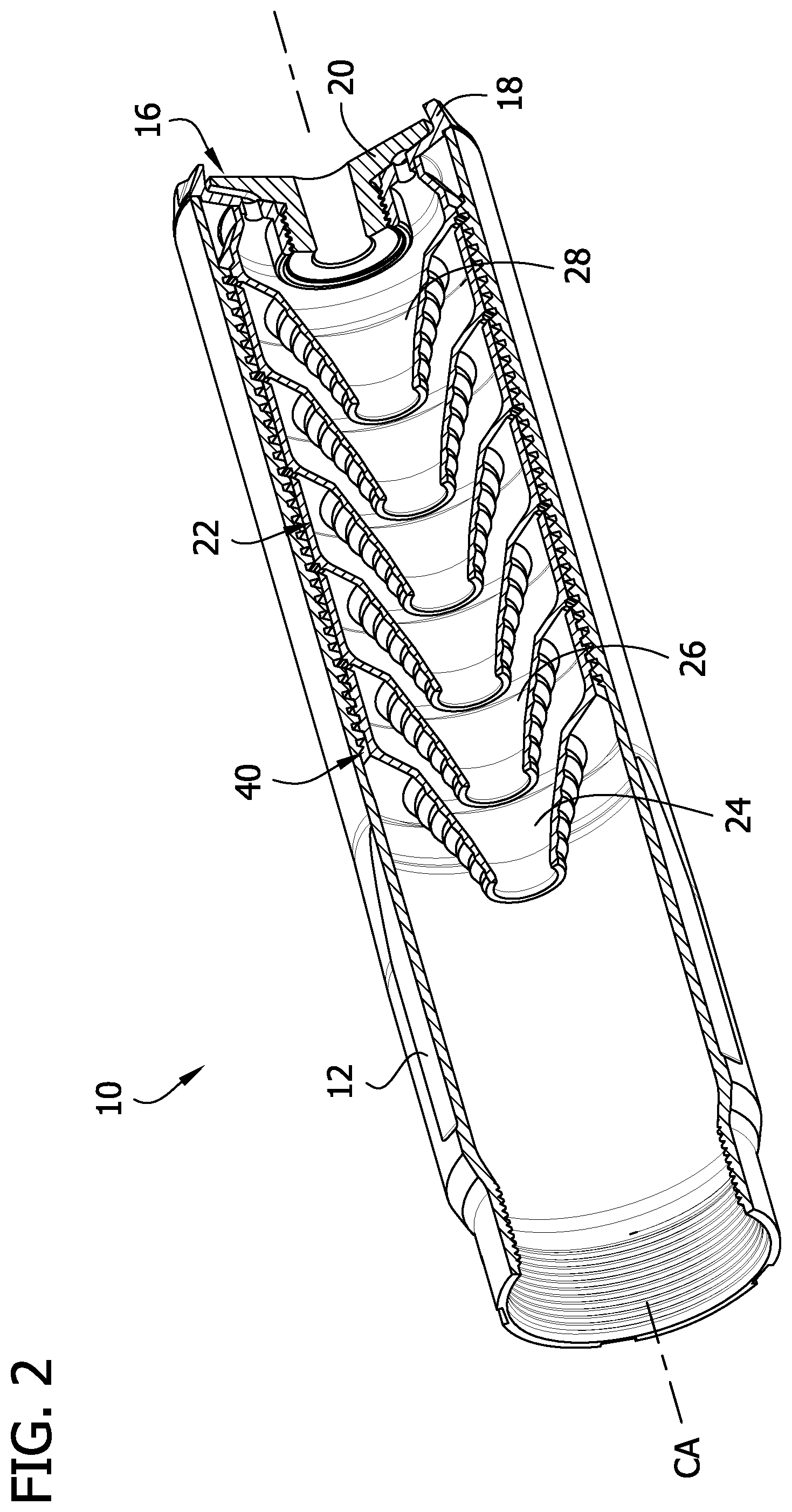 Patent US12313359 Figure 2 – Expansion-compression baffle