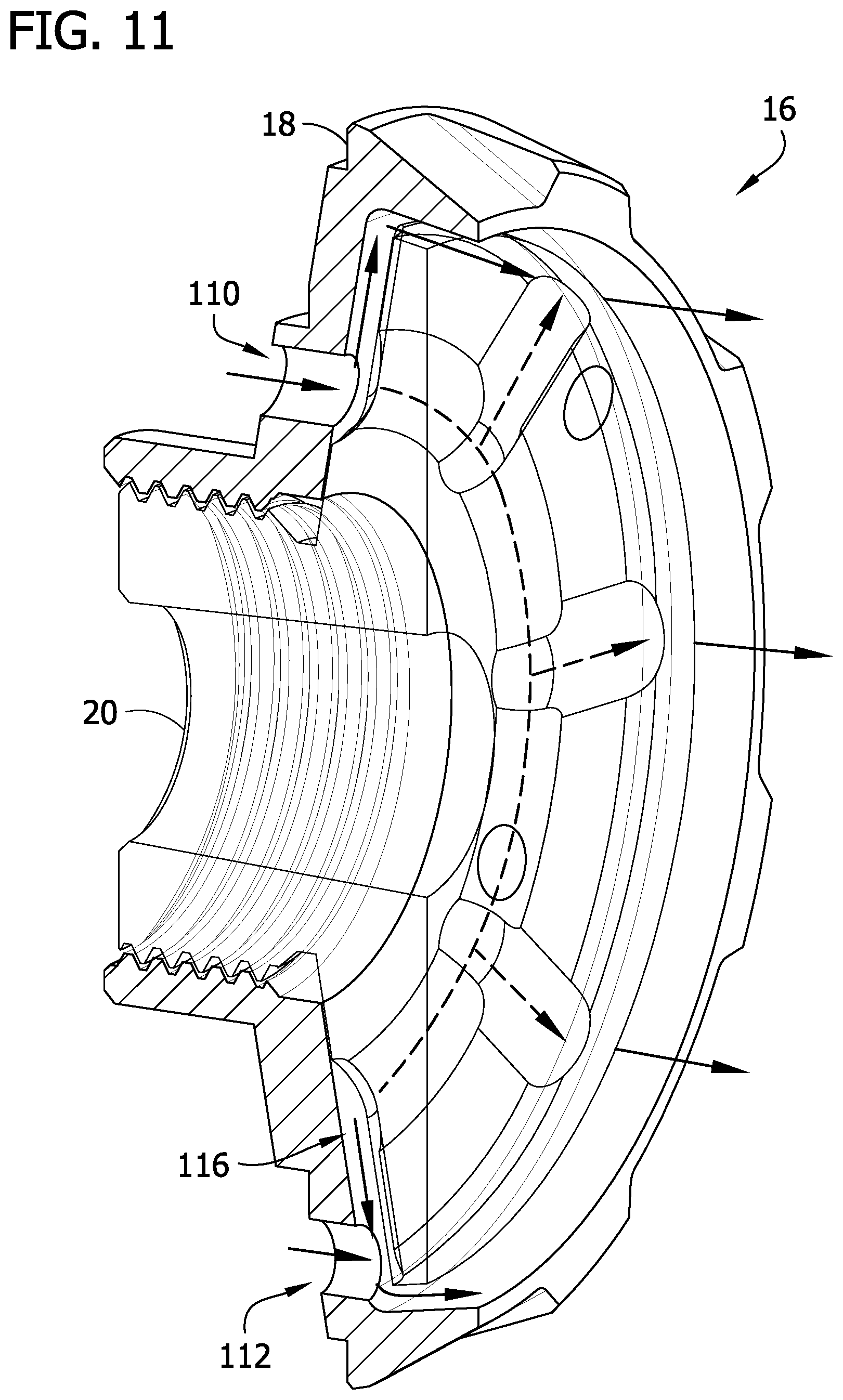 Patent US12313359 Figure 11 – Expansion-compression baffle