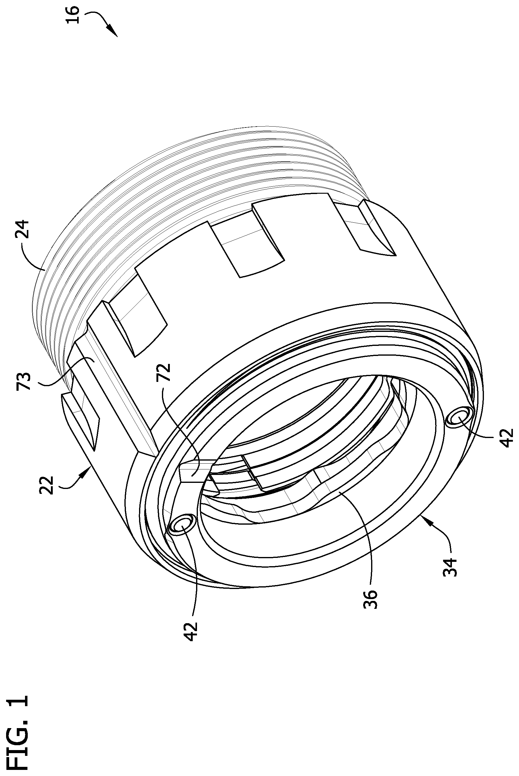 Patent US12313361 Figure 1 – Muzzle mount assembly
