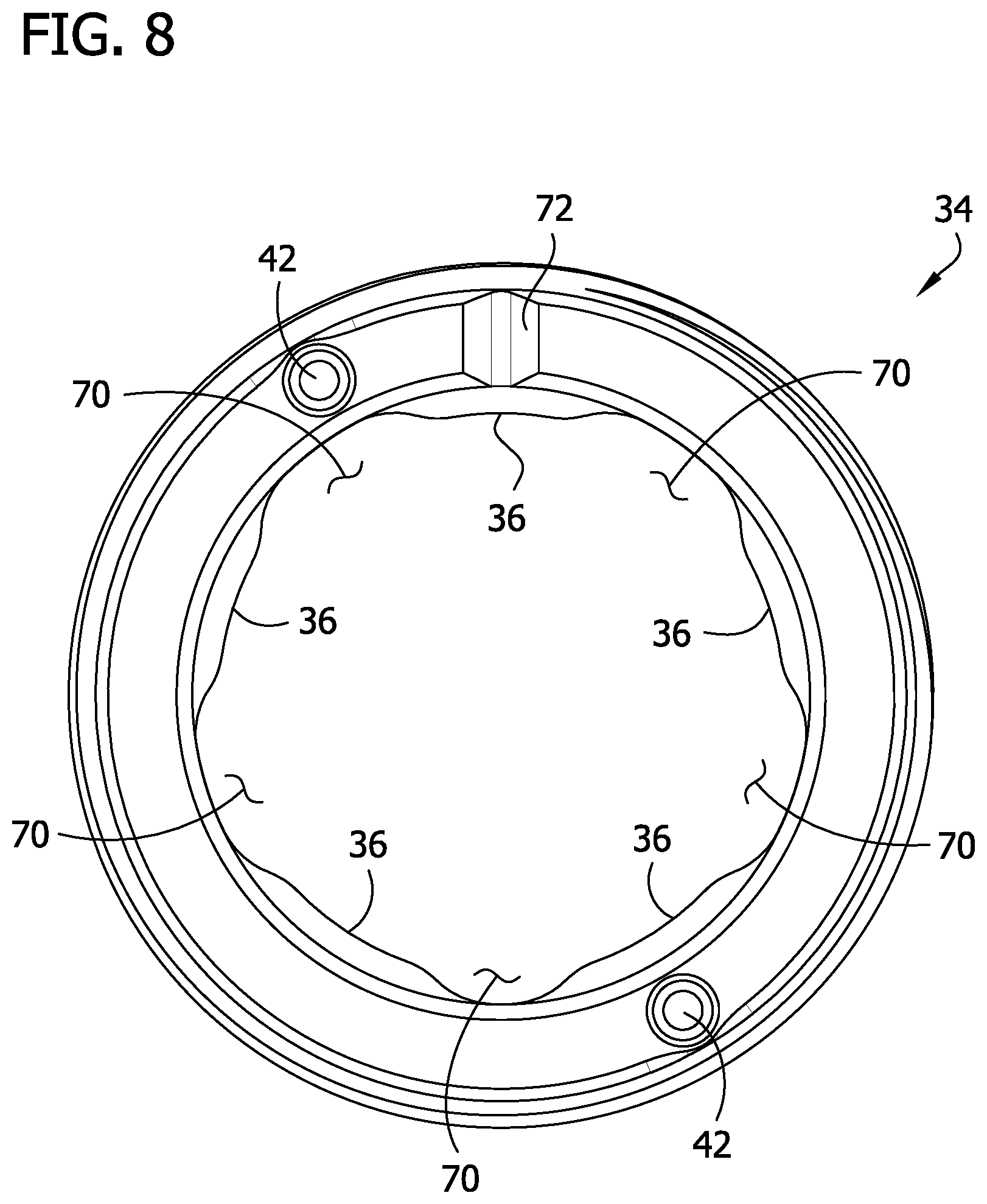 Patent US12313361 Figure 8 – Muzzle mount assembly